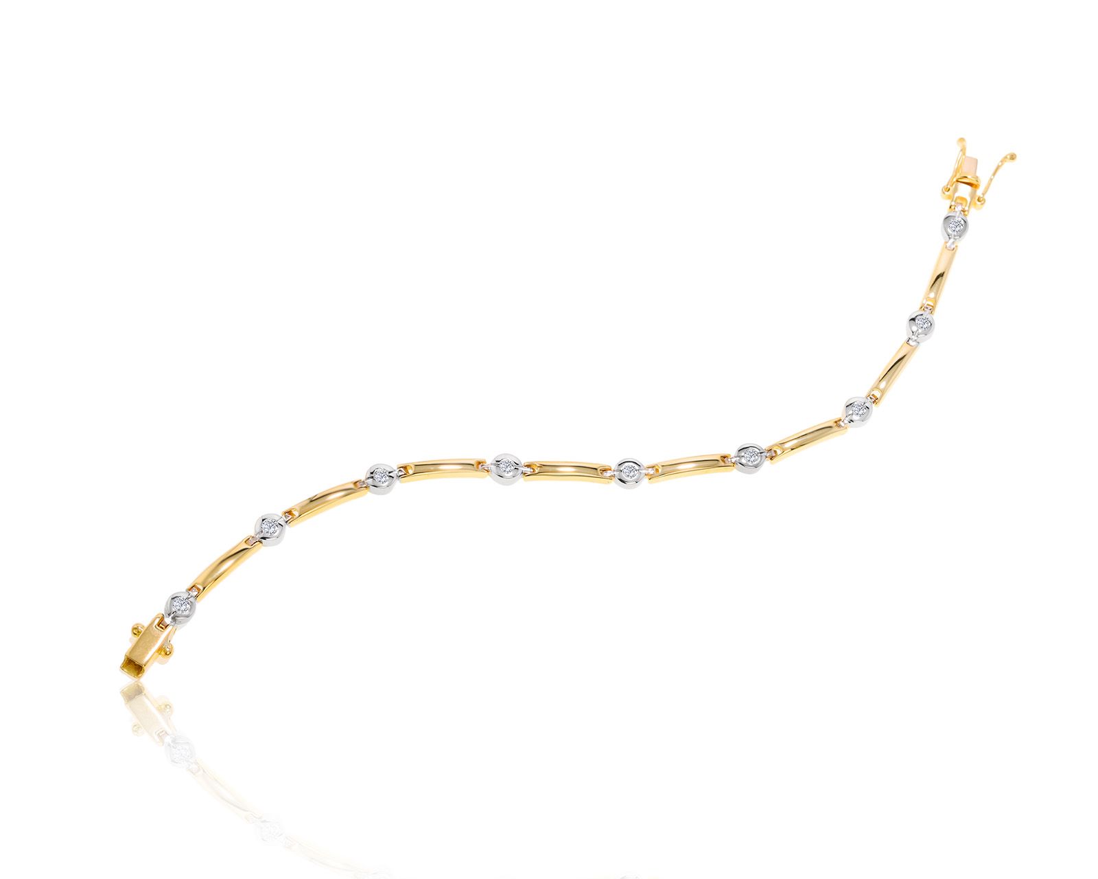 Модный золотой браслет с бриллиантами 0.46ct 200522/12