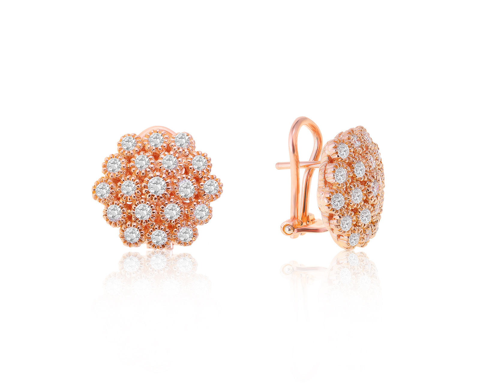 Оригинальные золотые серьги с бриллиантами 1.33ct Leo Pizzo 231022/2