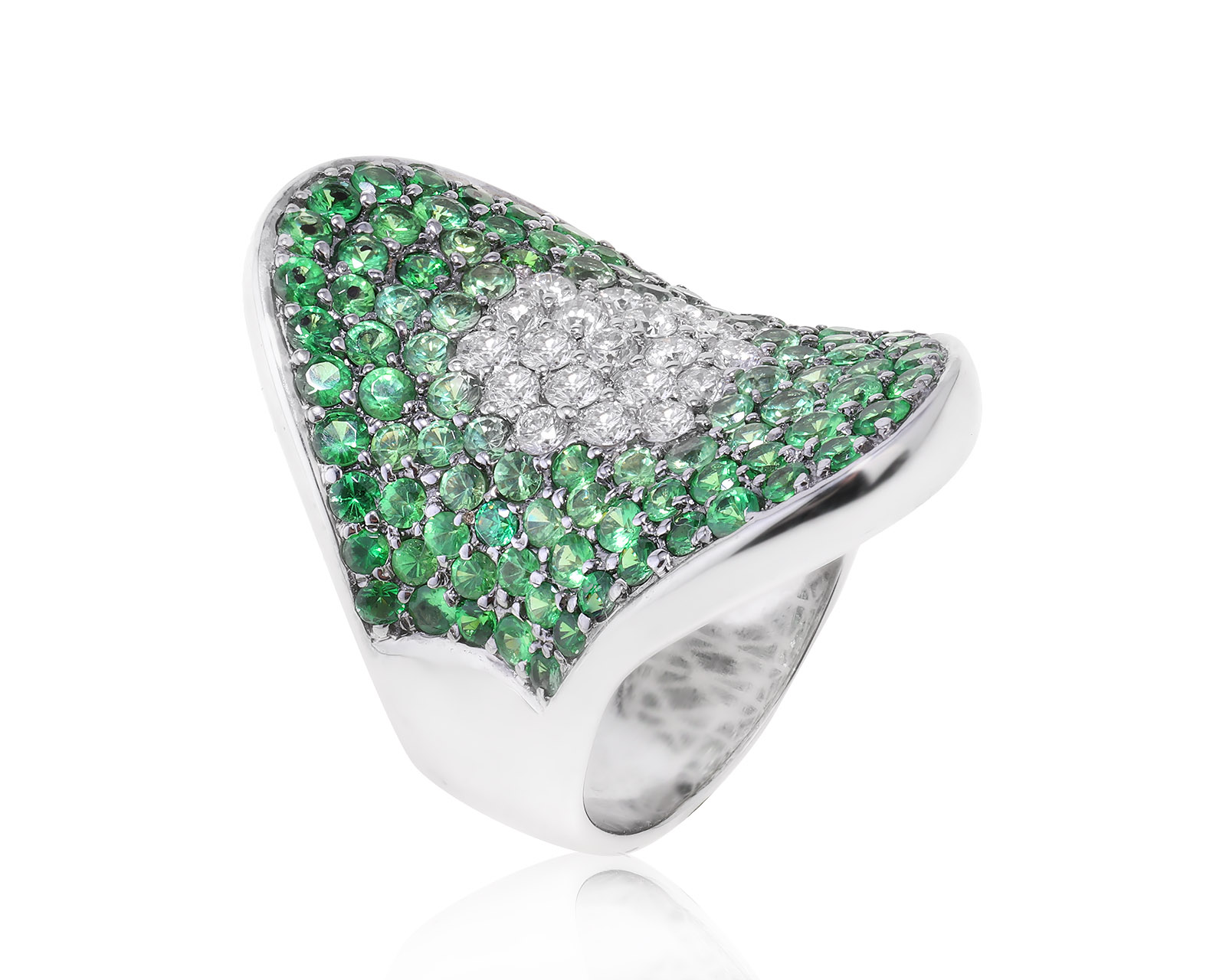 Прекрасное золотое кольцо с тсаворитами 4.35ct 220323/3