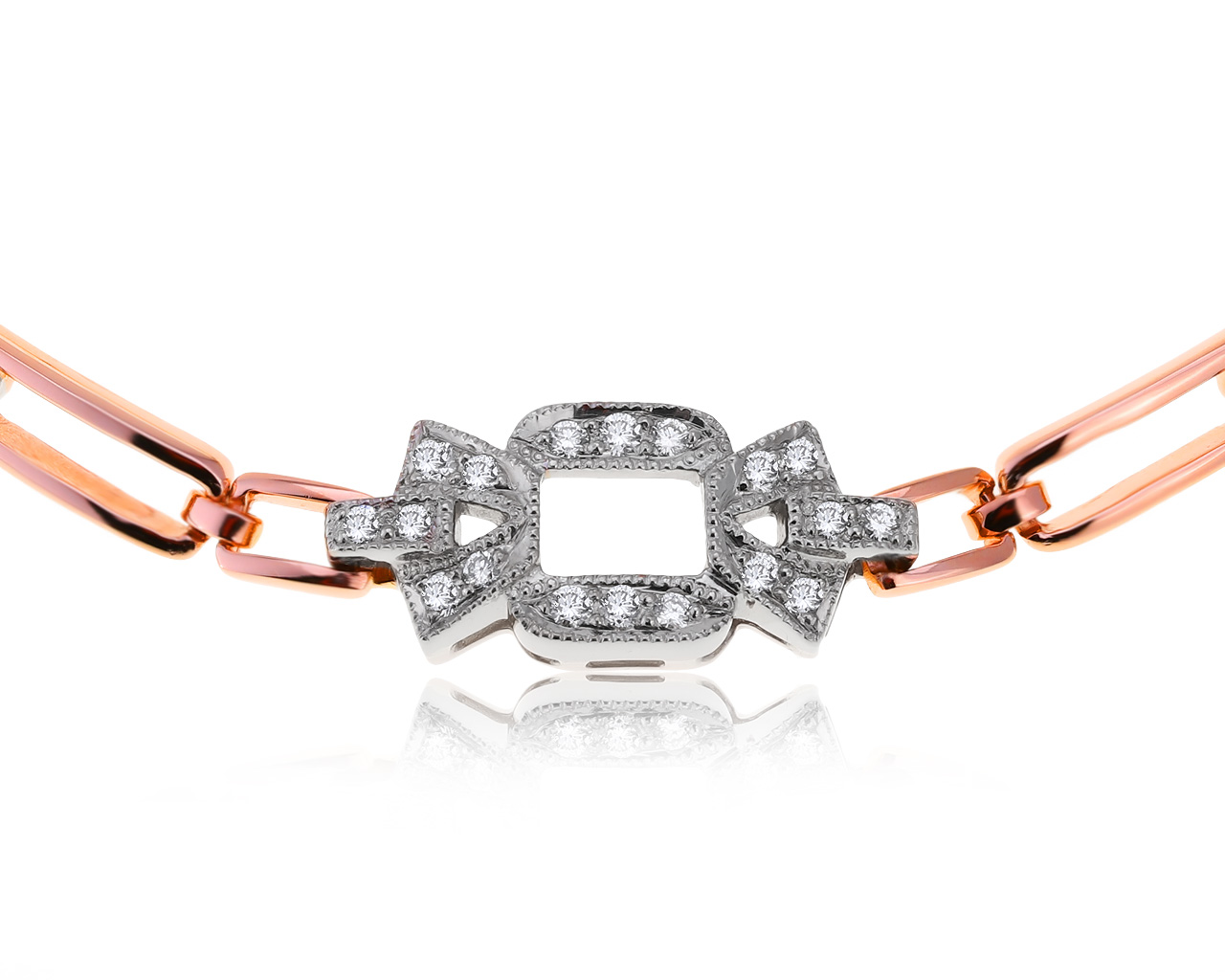 Изысканный золотой браслет с бриллиантами 0.45ct