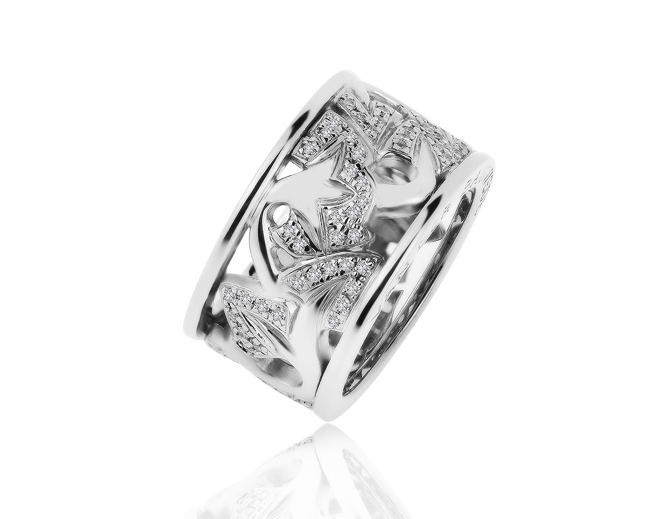 Оригинальное золотое кольцо с бриллиантами 0.64ct Van Der Bauwede 110719/3