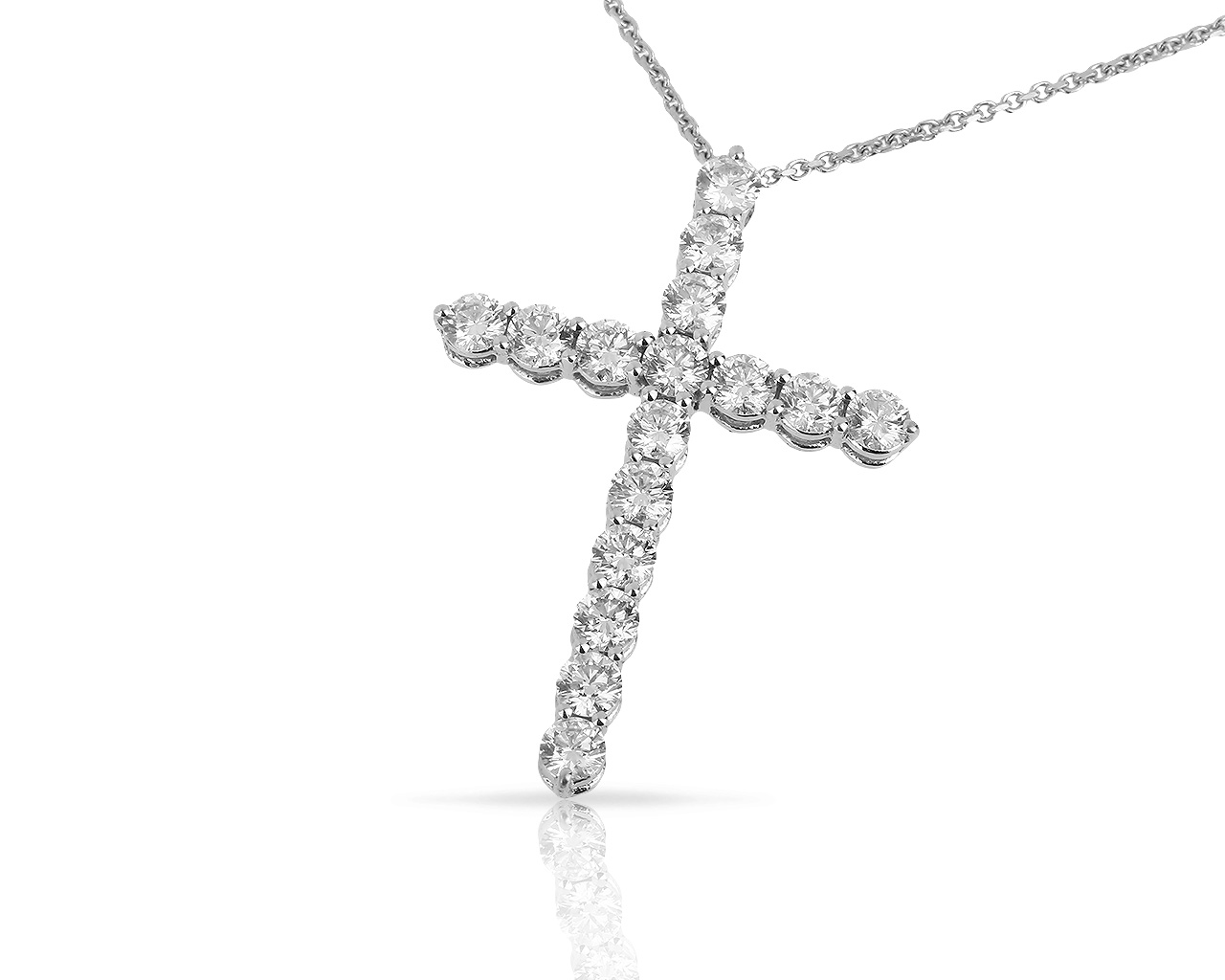 Стильный золотой крест с бриллиантами 1.40ct Leo Pizzo 040618/10