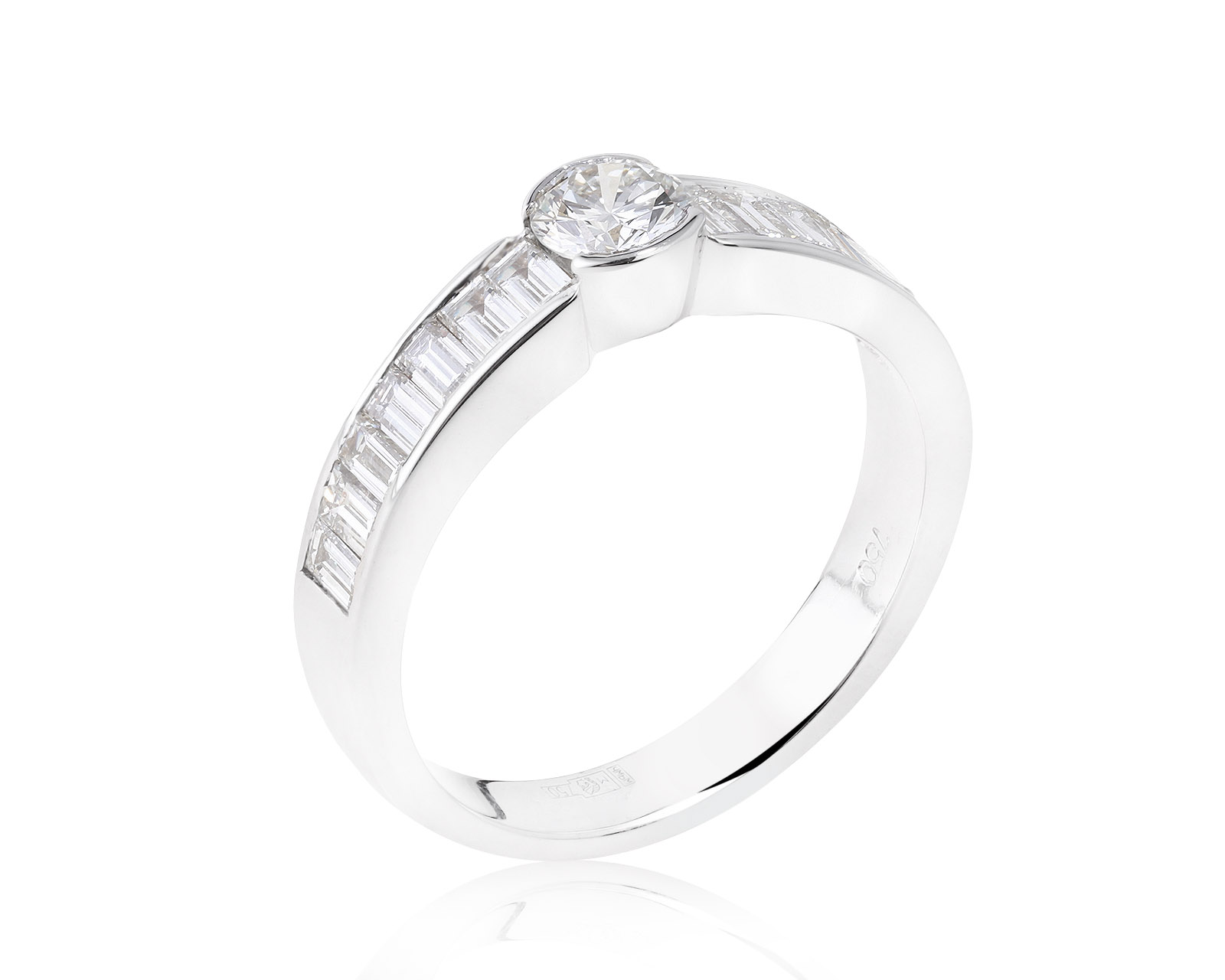 Волшебное золотое кольцо с бриллиантами 1.08ct 011021/17