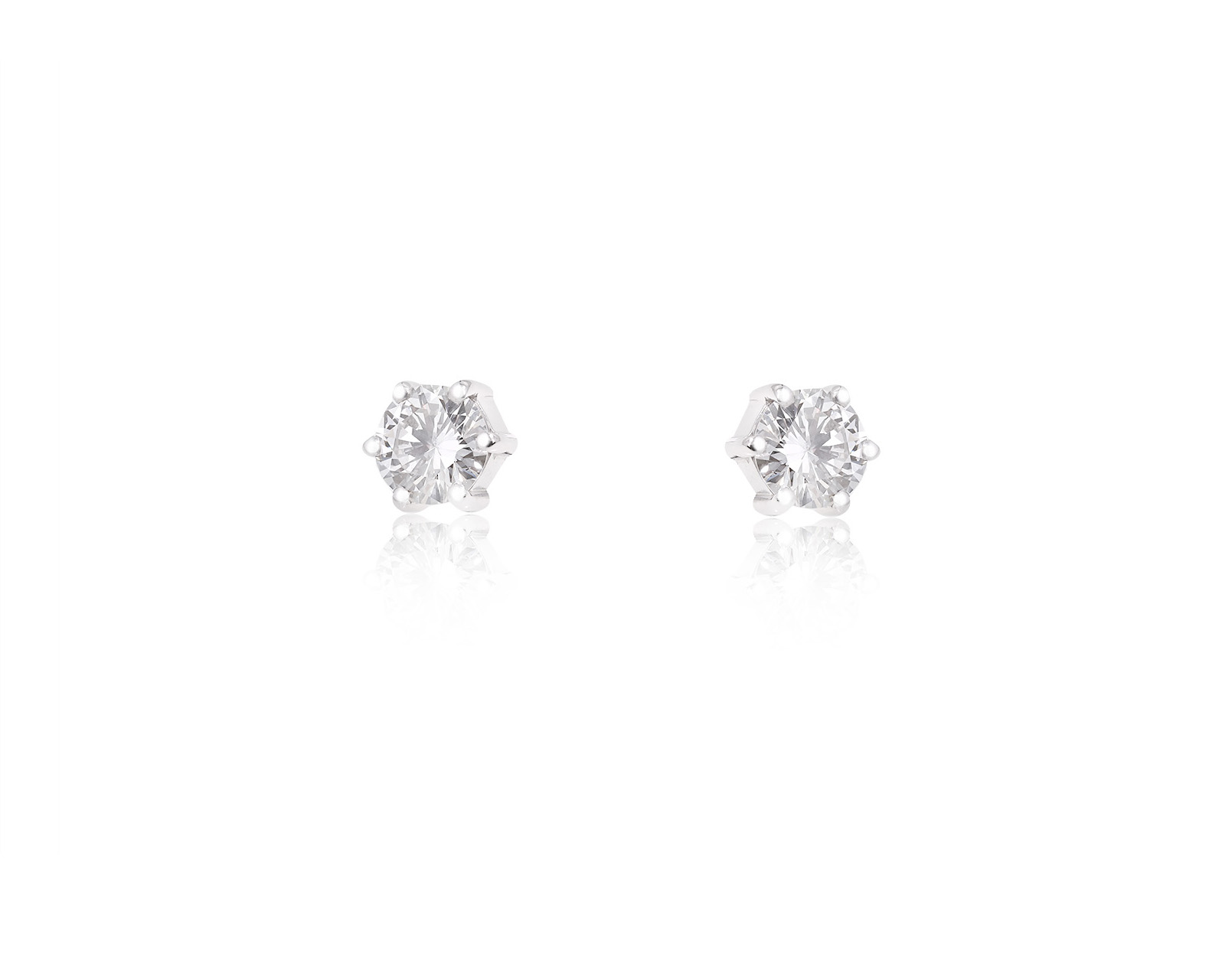 Золотые серьги с бриллиантами 0.90ct