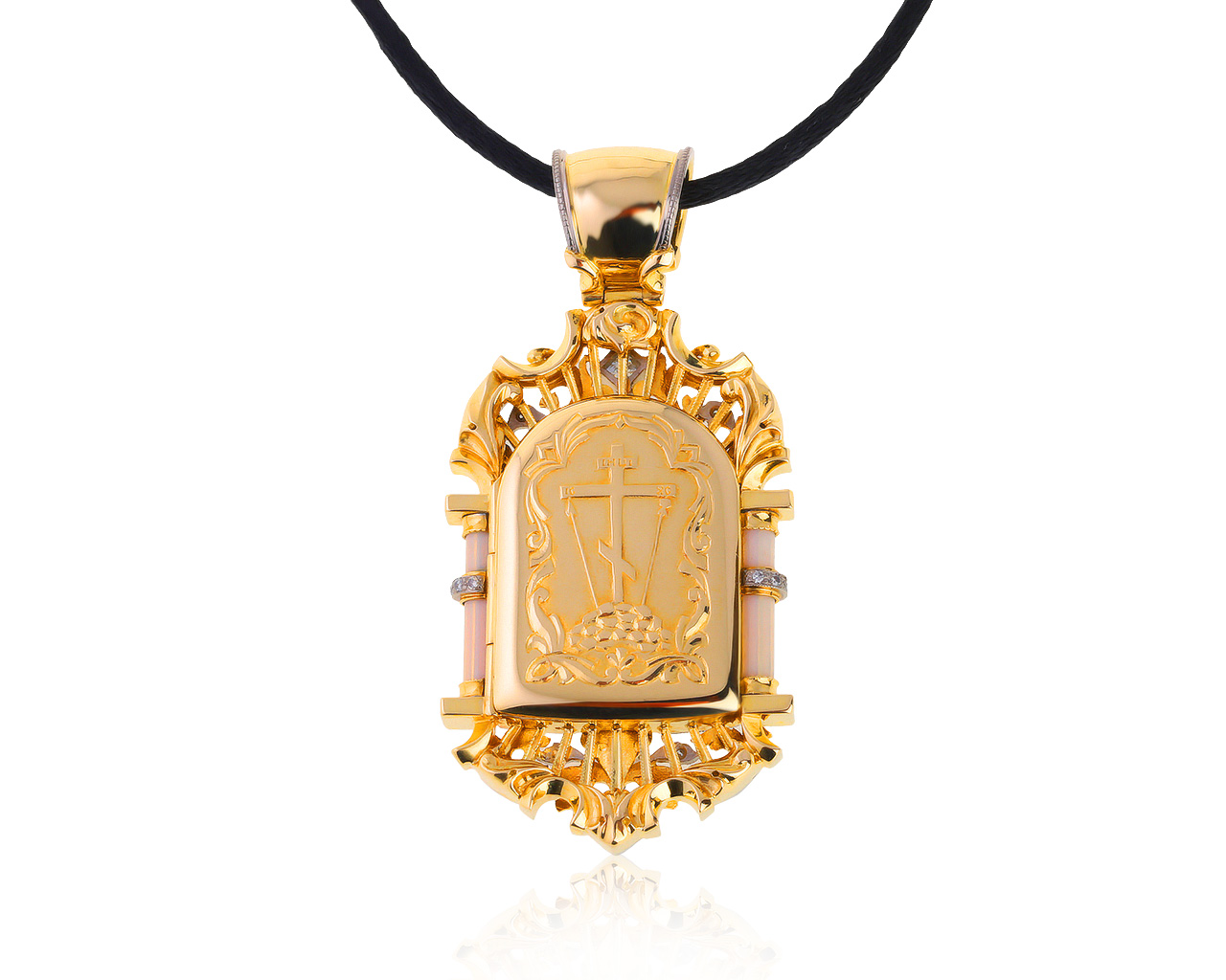 Изумительный золотой кулон с бриллиантами 1.03ct