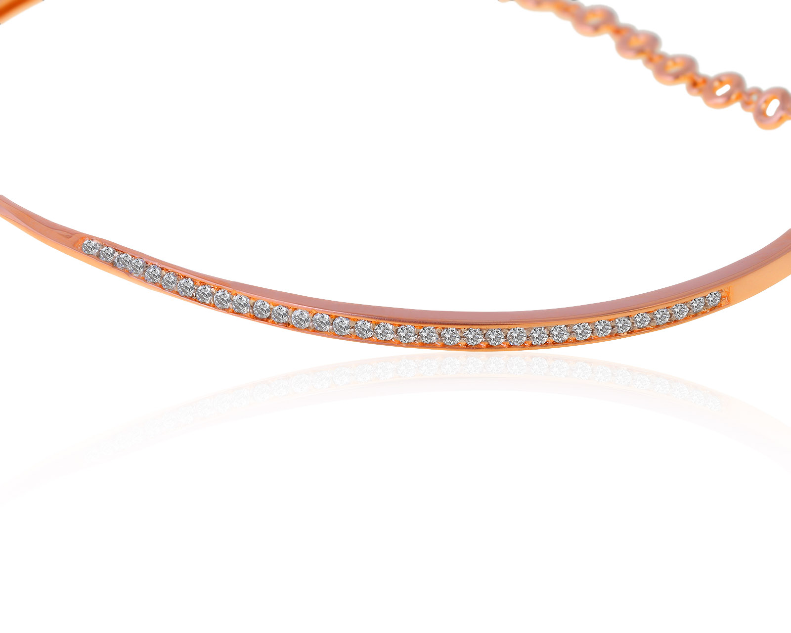 Изящный золотой браслет с бриллиантами 0.30ct