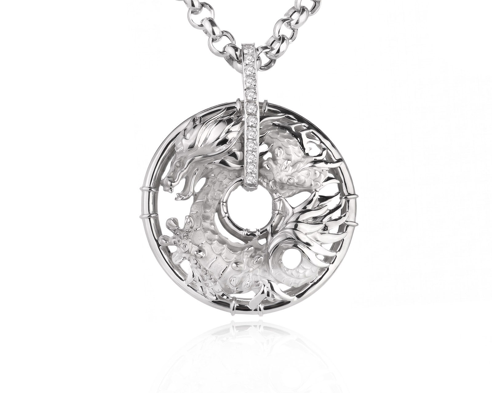 Оригинальный золотой кулон с бриллиантами 0.30ct Carrera y Carrera Shanghai Maxi 060826/8