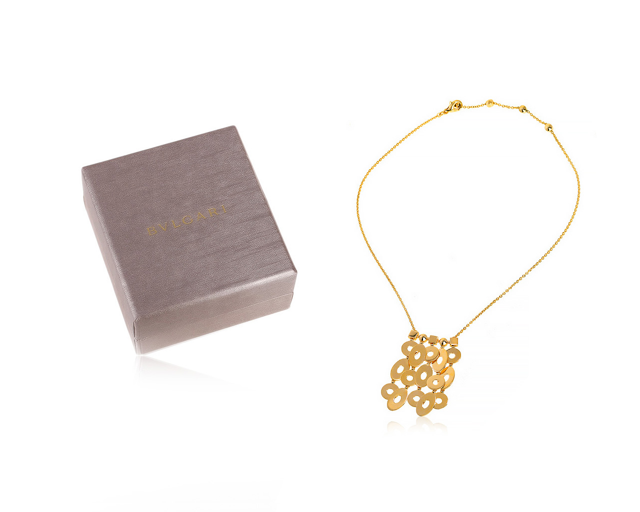 Оригинальное золотое колье Bvlgari Lucia