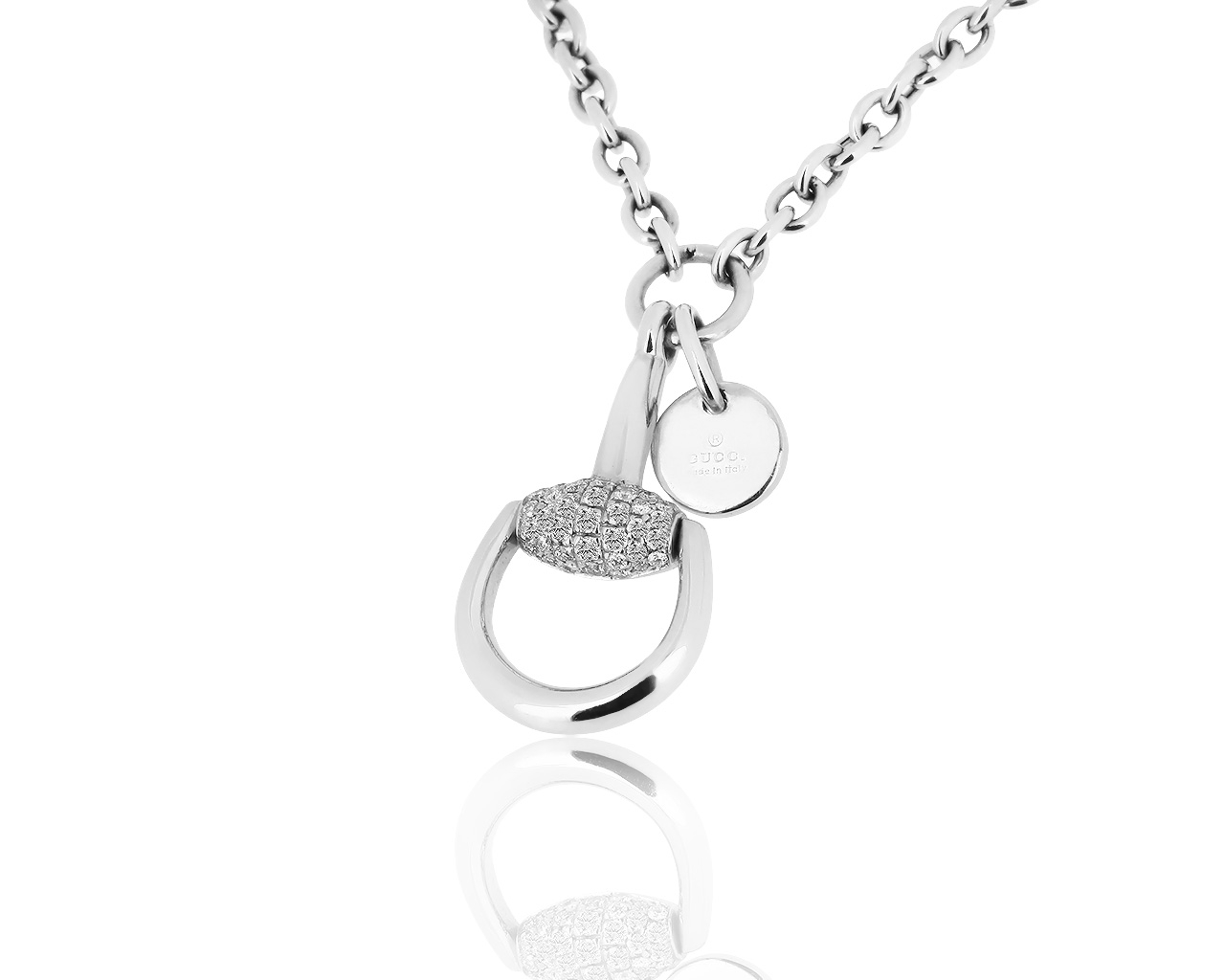 Оригинальное золотое колье с бриллиантами 0.39ct Gucci 031218/3