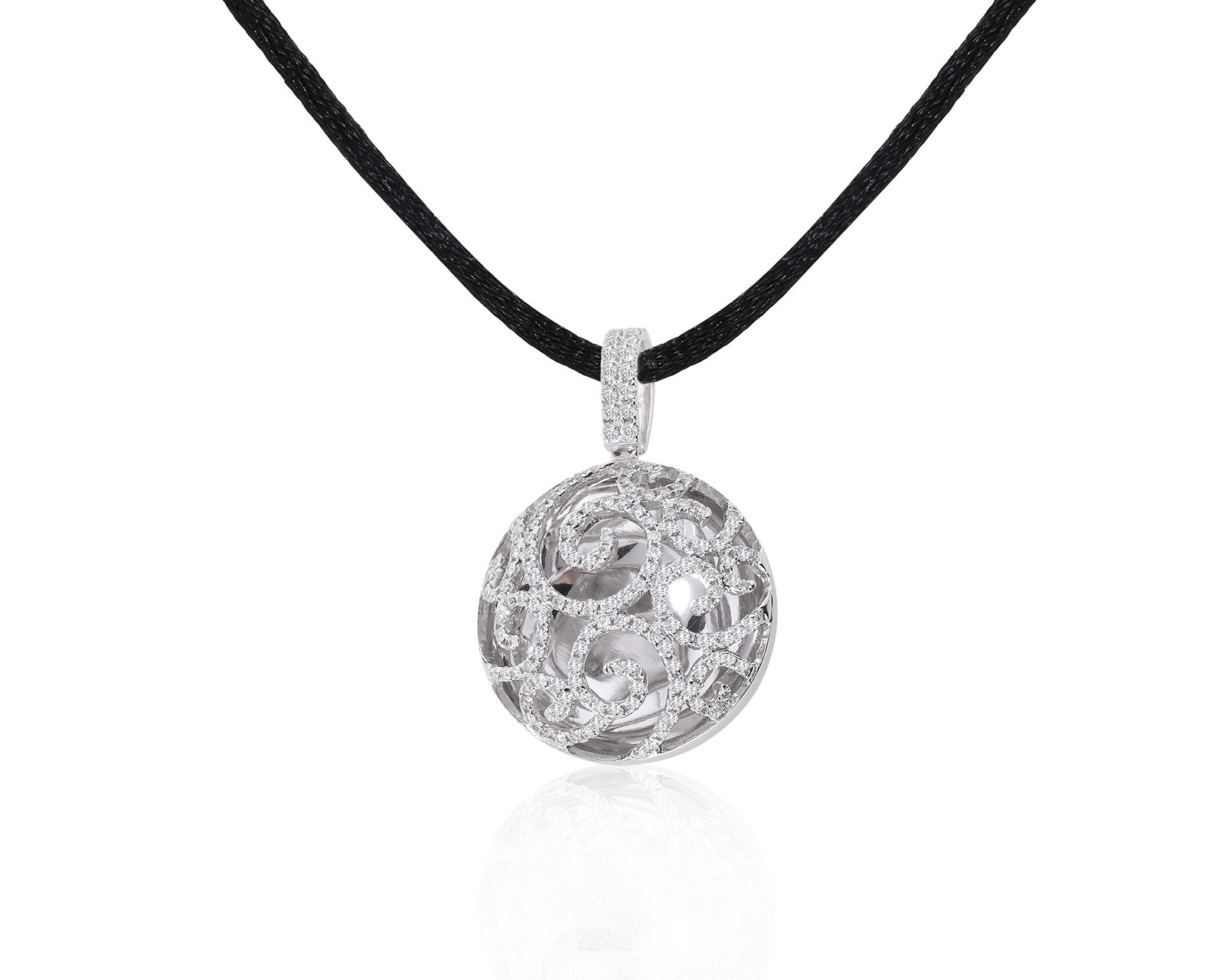 Изящная золотая подвеска с бриллиантами 0.77ct 291221/1