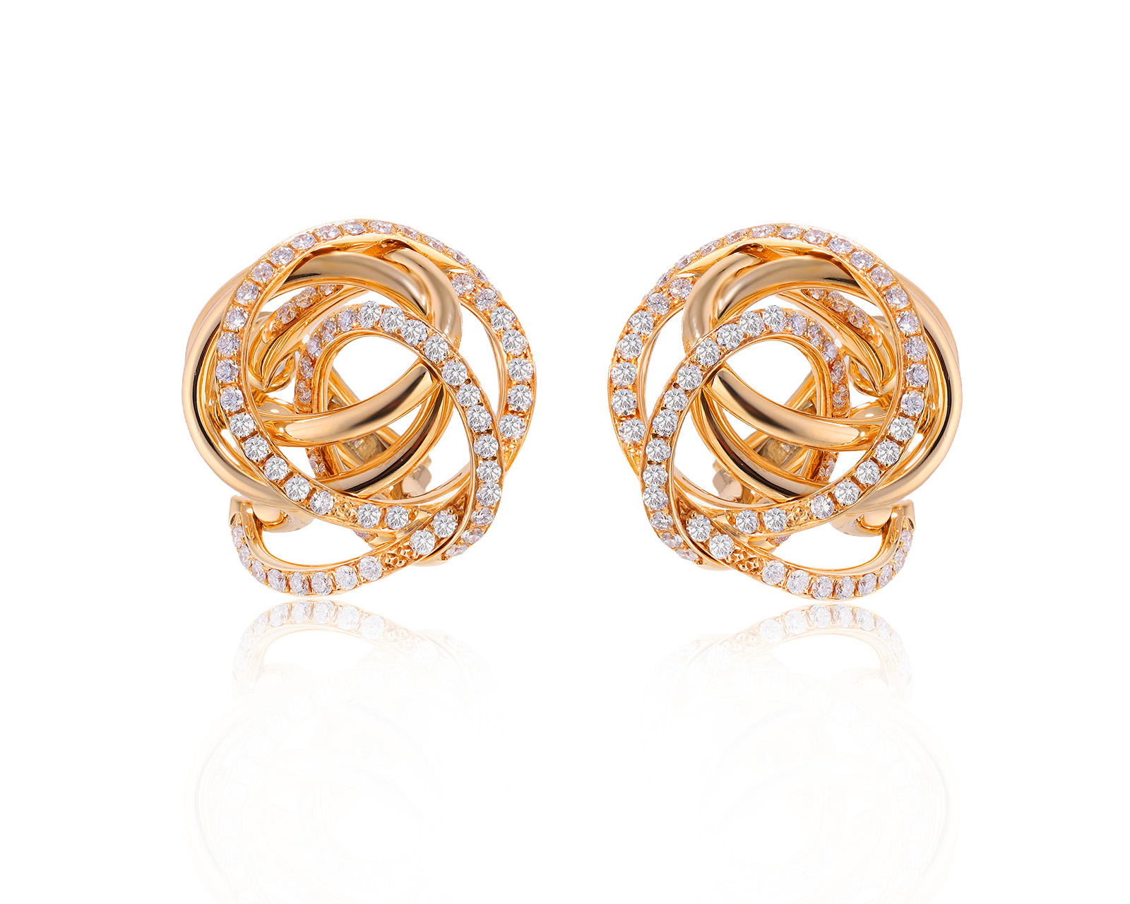 Оригинальные золотые серьги с бриллиантами 3.25ct De Grisogono Matassa 990271/1