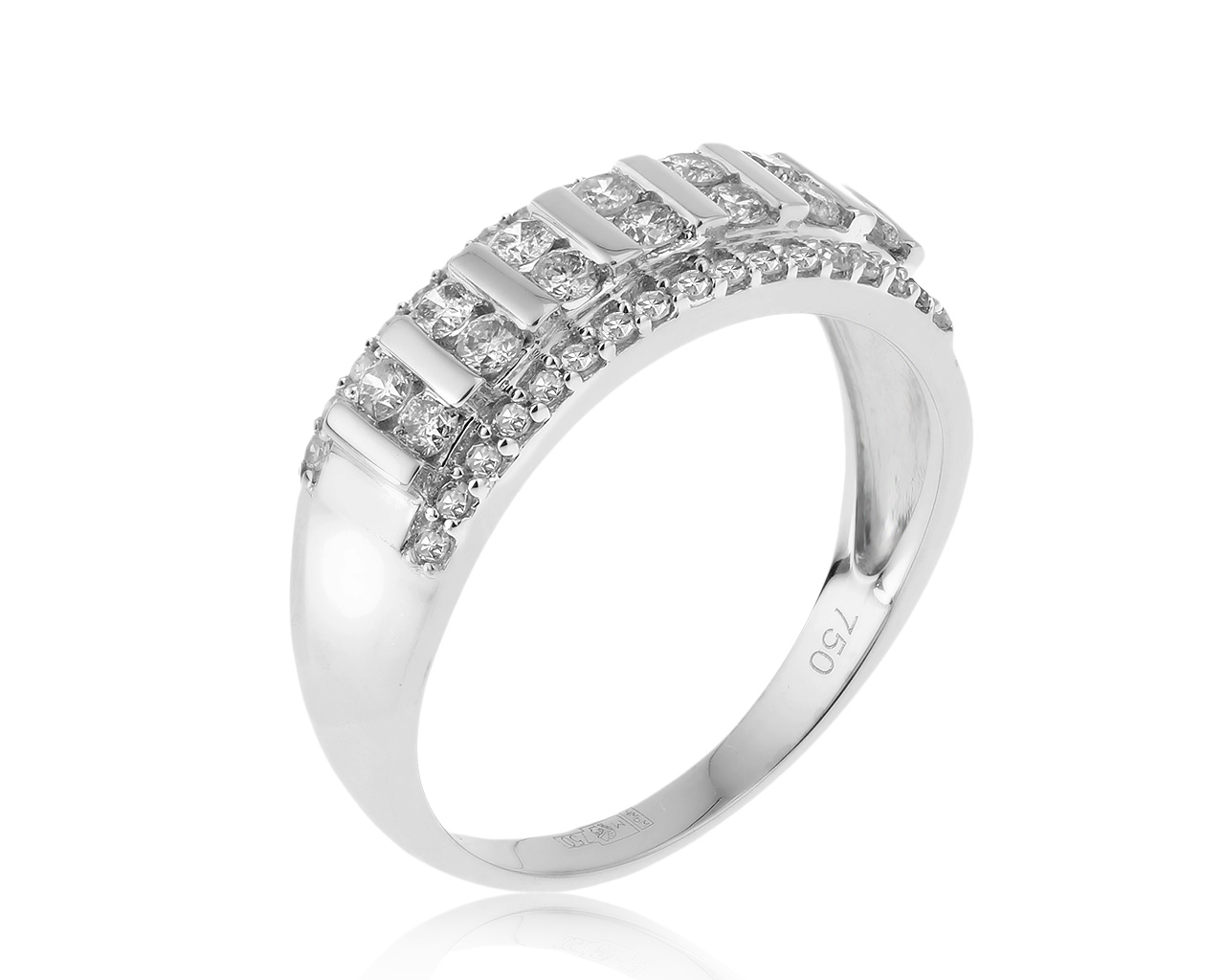 Престижное золотое кольцо с бриллиантами 0.55ct 271220/8
