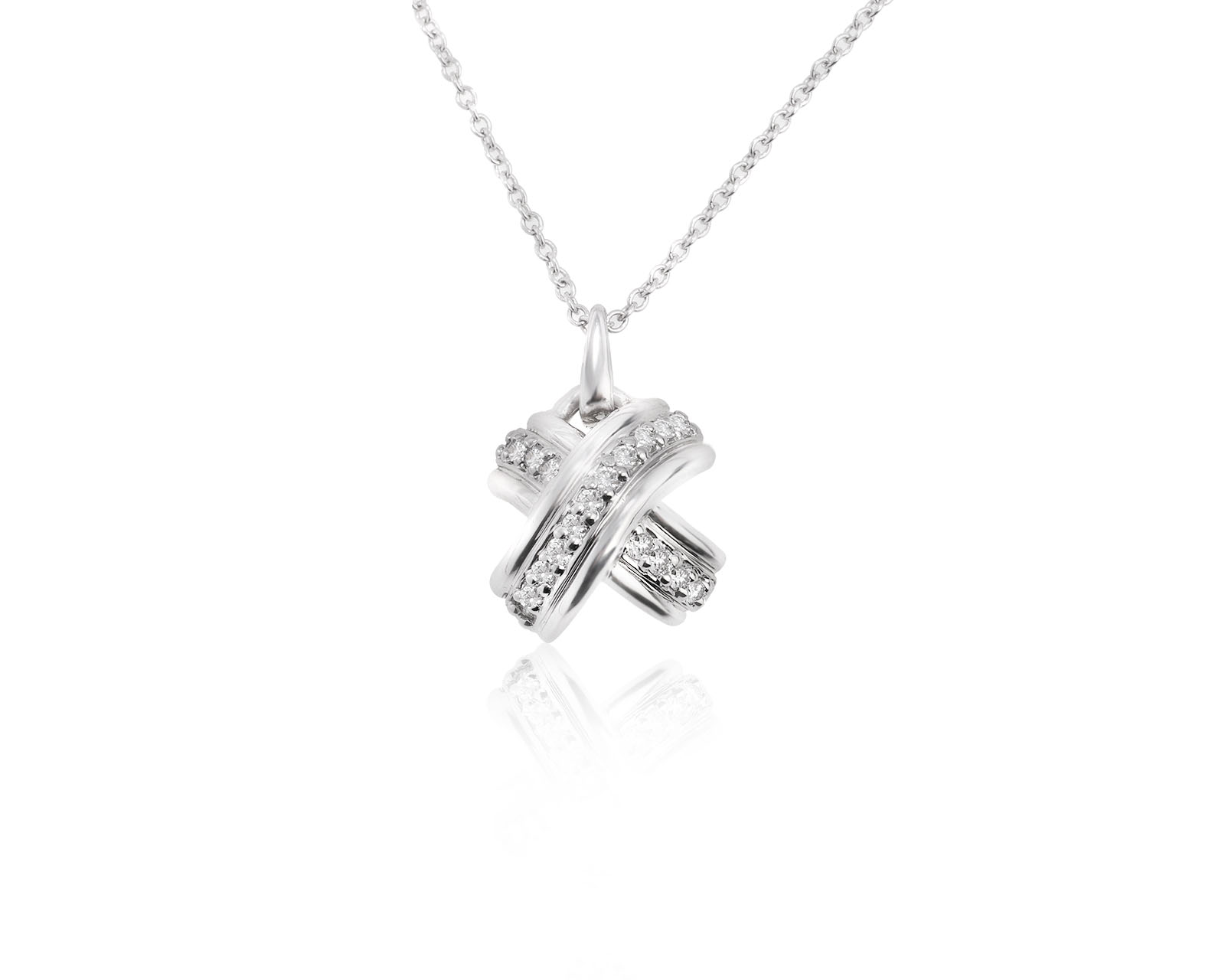 Оригинальный золотой кулон Tiffany&Co Signature X Vintage 260724/8