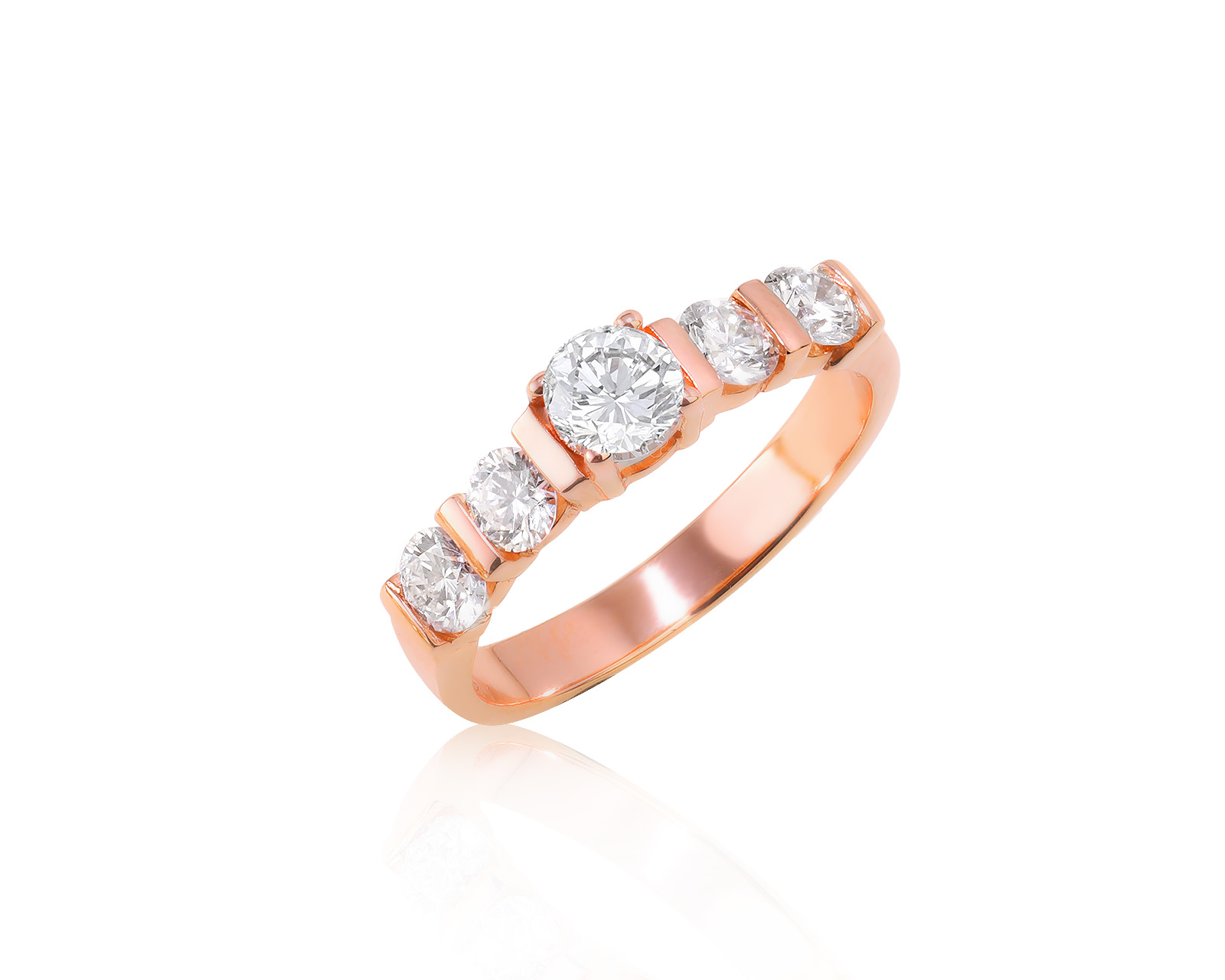 Потрясающее золотое кольцо с бриллиантами 0.94ct
