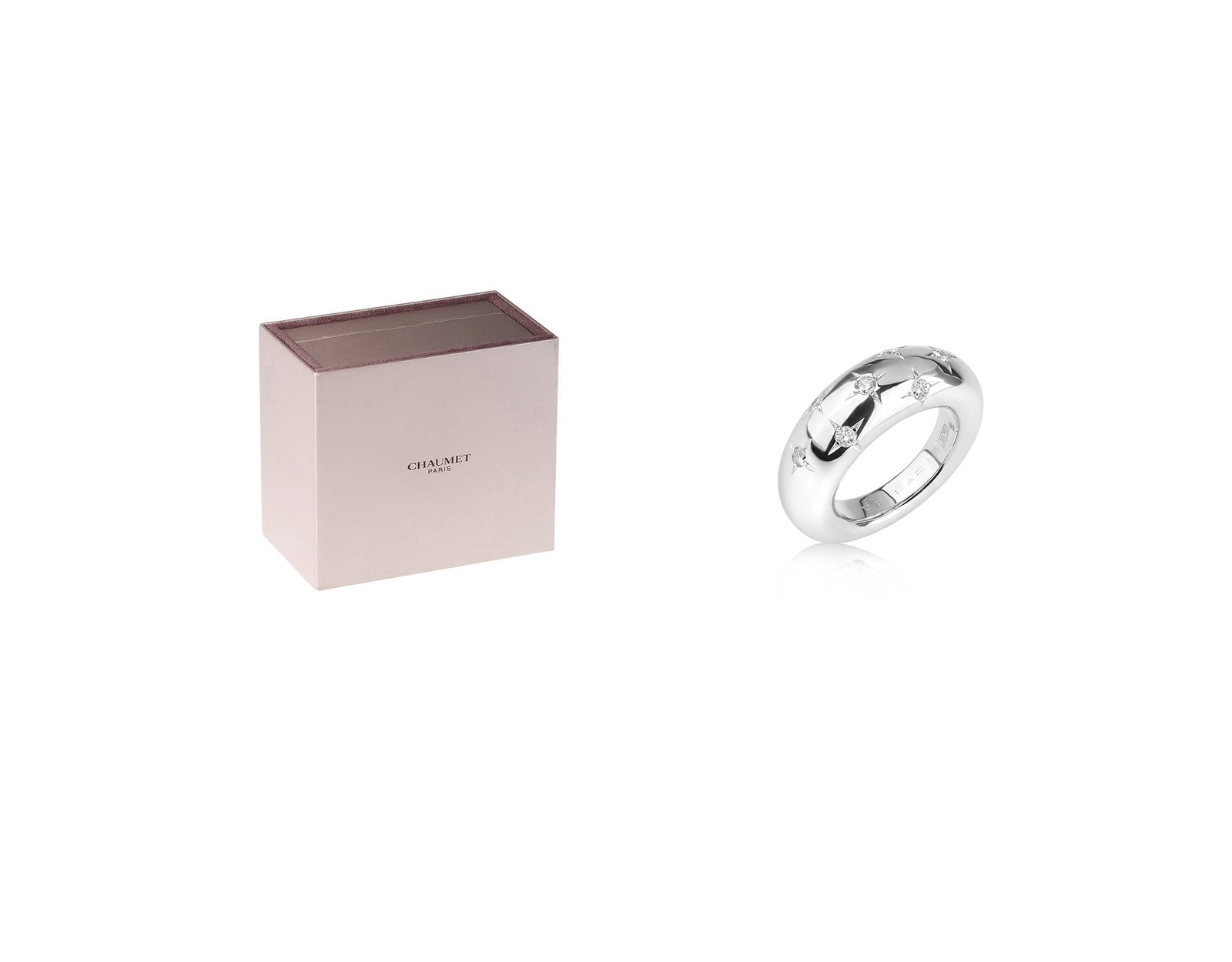 Оригинальное золотое кольцо с бриллиантами 0.35ct Chaumet Aeau