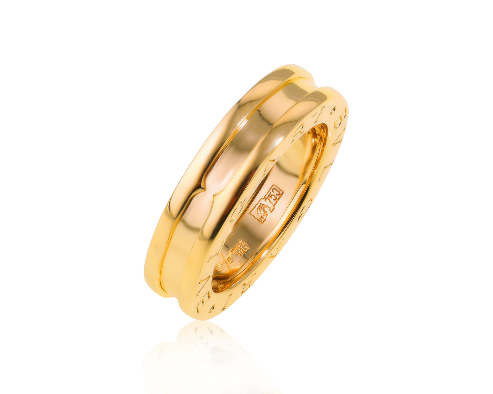Оригинальное золотое кольцо Bvlgari B.Zero1