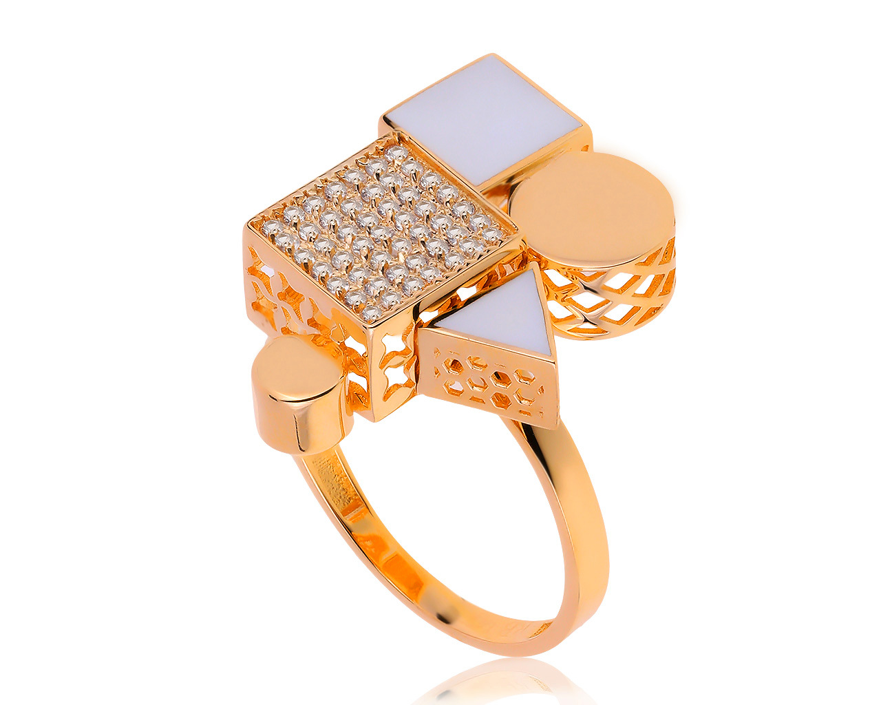 Оригинальное золотое кольцо с сапфирами 0.34ct Roberto Bravo