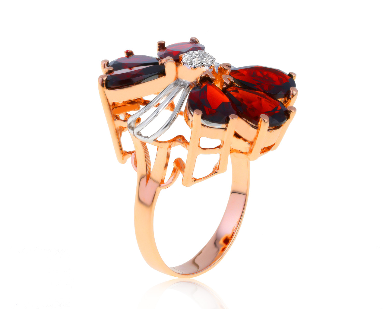 Завораживающее золотое кольцо с гранатами 7.38ct 260521/6