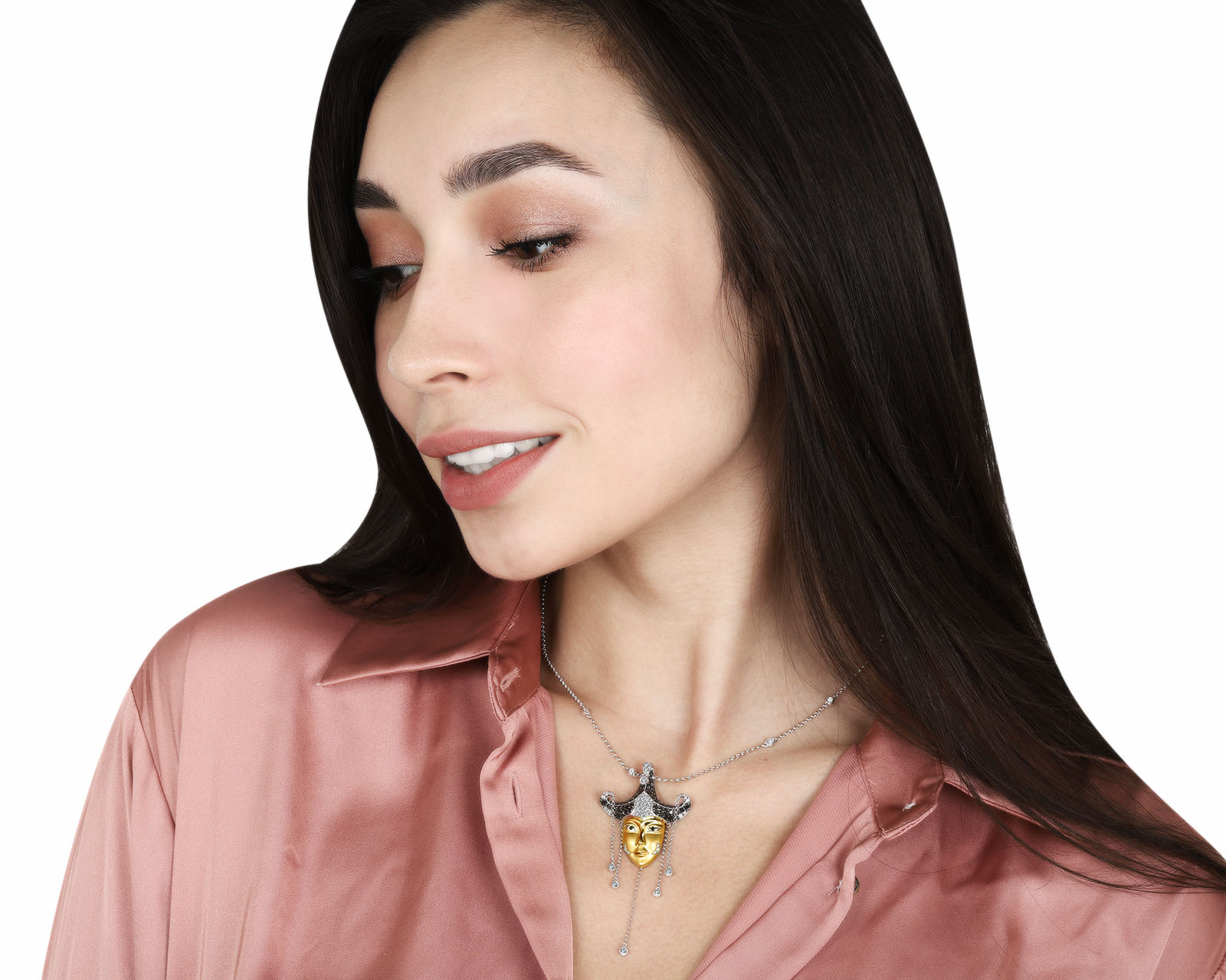 Великолепный золотой кулон с бриллиантами 2.18ct