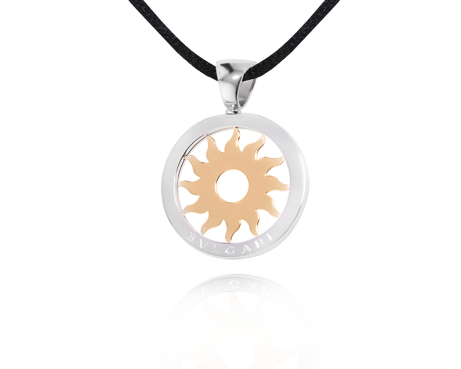 Оригинальный золотой кулон Bvlgari Tondo Sun 080823/7