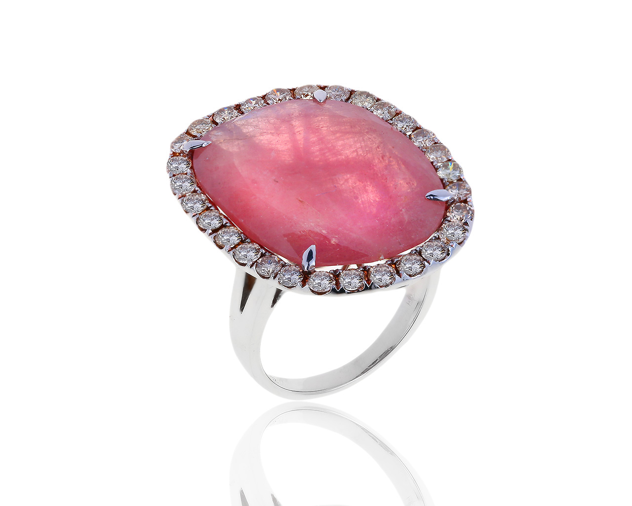 Богатое золотое кольцо с бриллиантами 1.30ct и сапфиром 18.85ct 070819/15