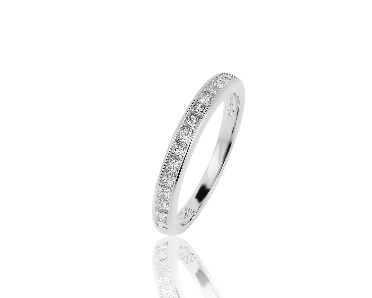 Оригинальное платиновое кольцо с бриллиантами 0.39ct Tiffany&Co 120419/5