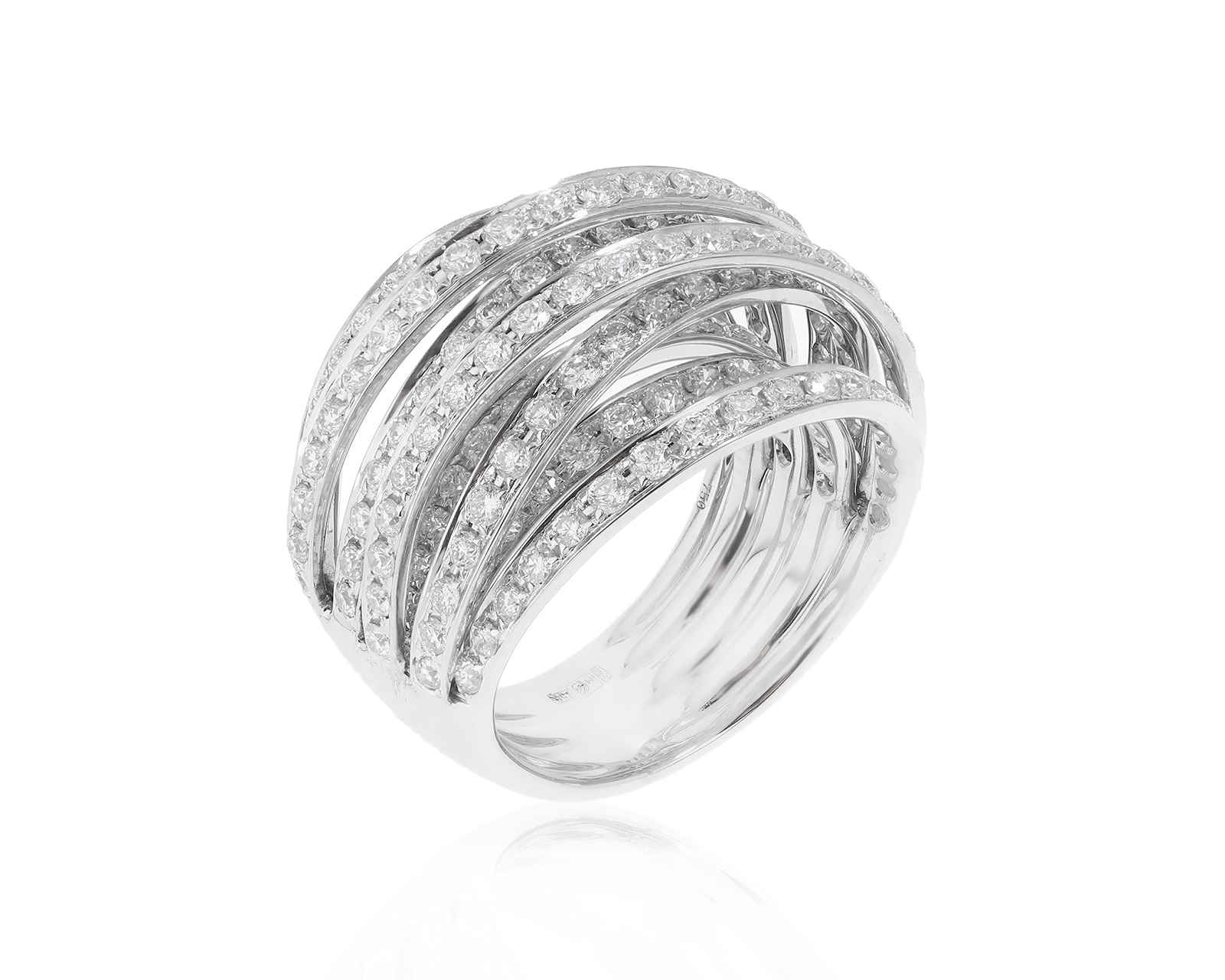 Оригинальное золотое кольцо с бриллиантами 3.31ct LTJ 200722/6