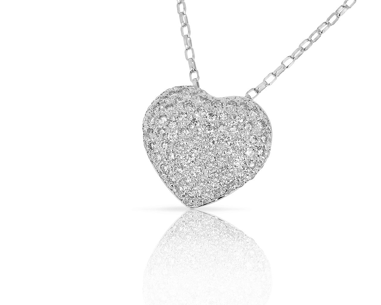 Романтичный золотой кулон с бриллиантами 1.30ct Романтичный золотой кулон с бриллиантами 1.30ct