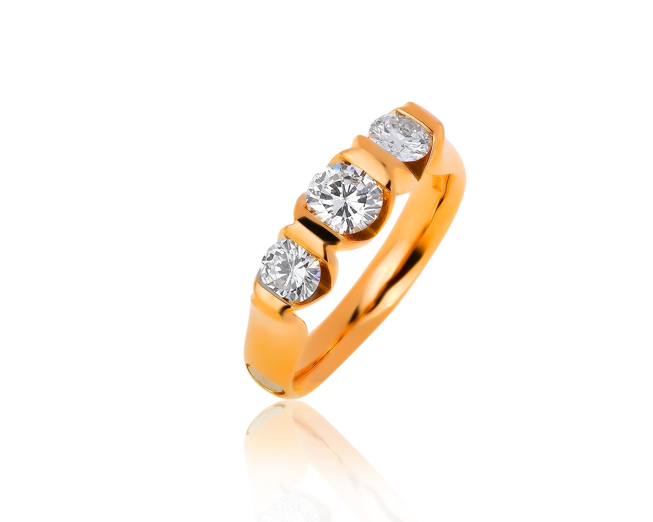 Оригинальное золотое кольцо с бриллиантами 0.95ct Luca Carati 291019/7