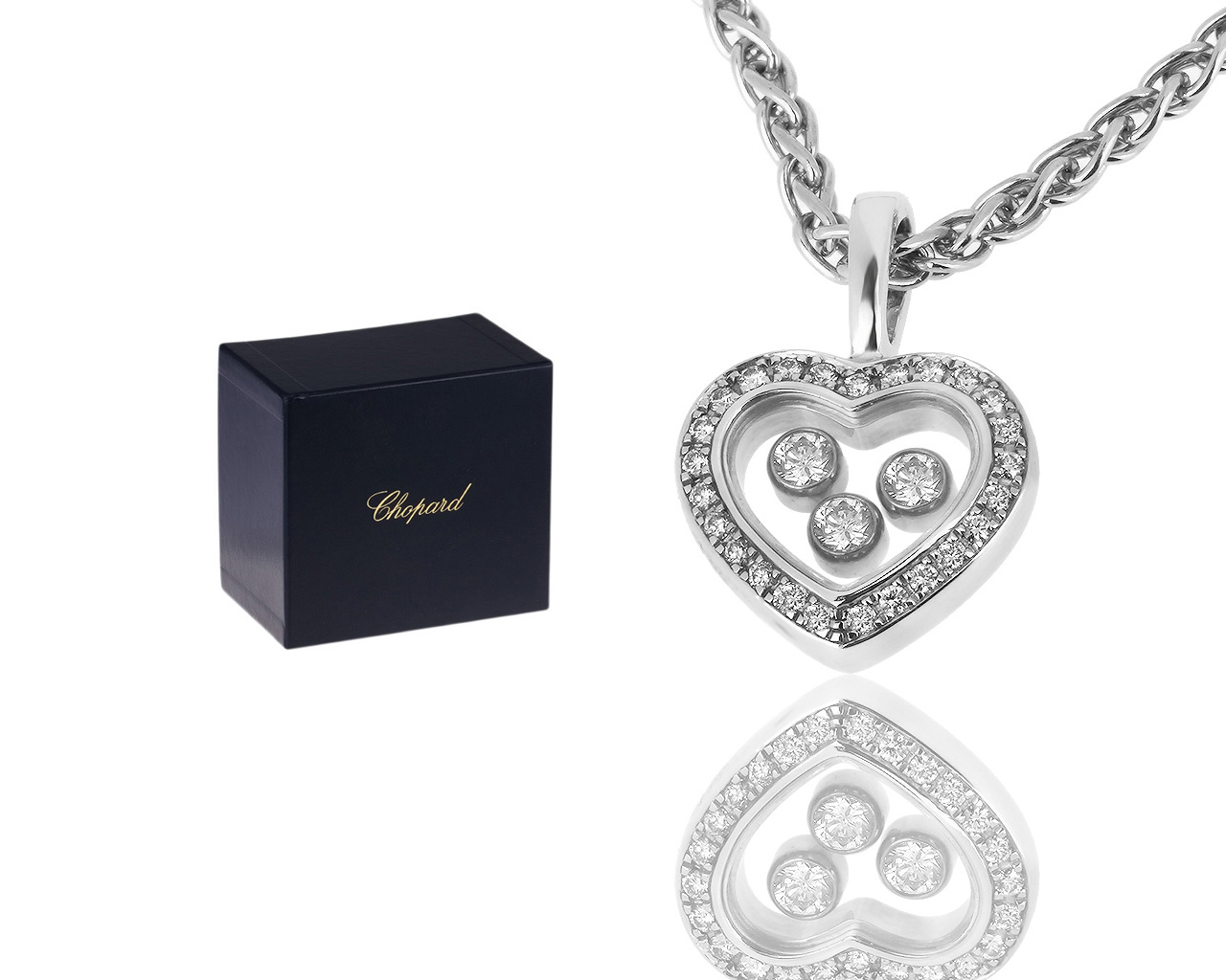 Завораживающий золотой кулон с бриллиантами 0.25ct Chopard