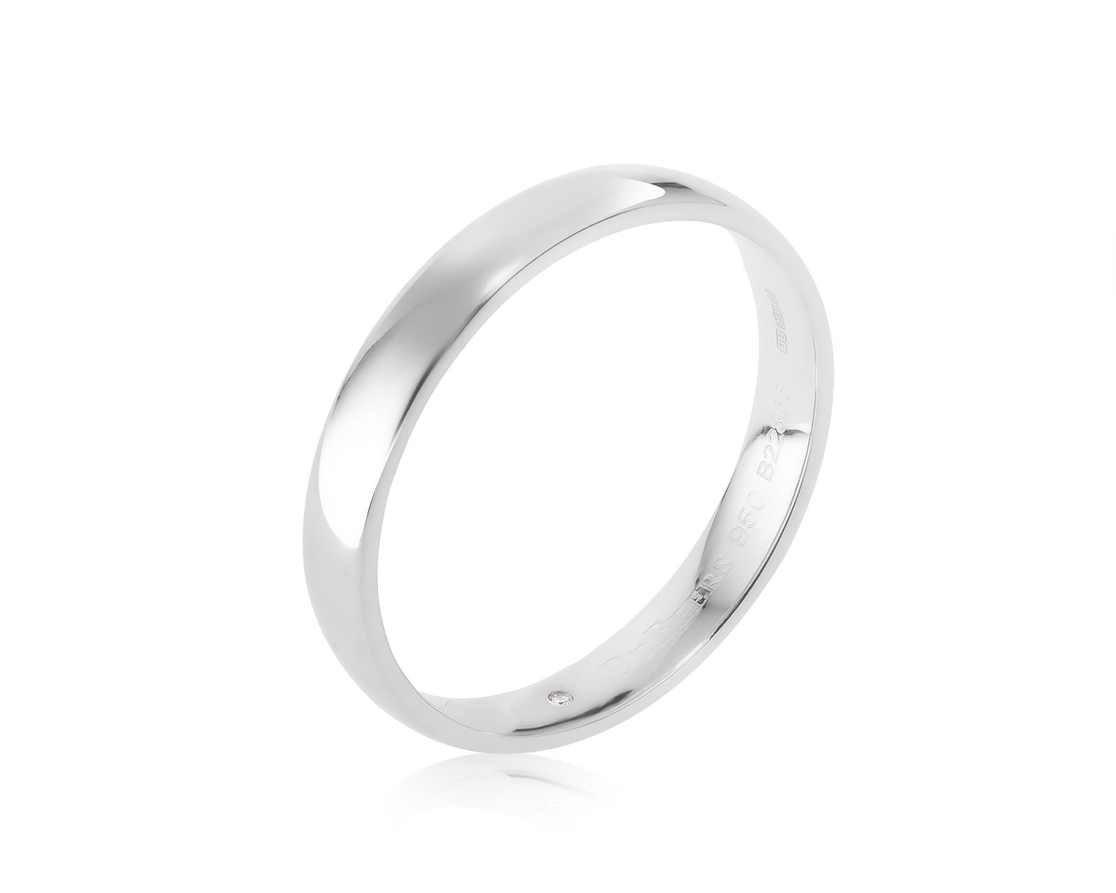 Оригинальное платиновое кольцо с бриллиантом 0.01ct De Beers 240823/6 Оригинальное платиновое кольцо с бриллиантом 0.01ct De Beers 240823/6