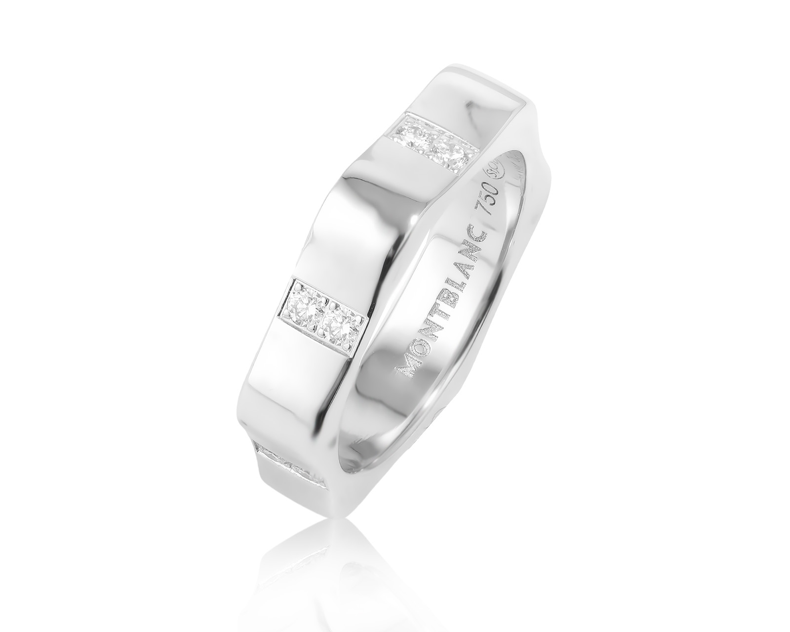 Оригинальное золотое кольцо c бриллиантами 0.35ct Montblanc 120124/3