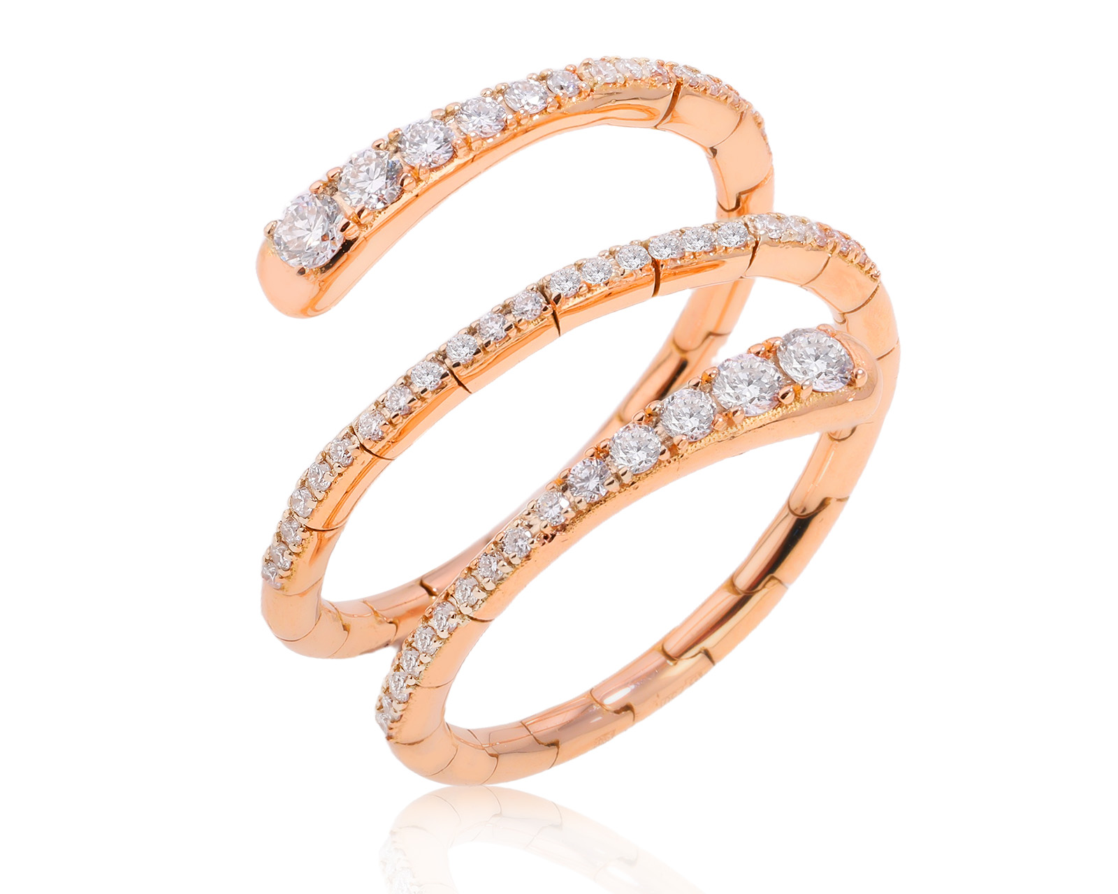 Оригинальное золотое кольцо с бриллиантами 0.53ct Roberto Bravo 180725/4