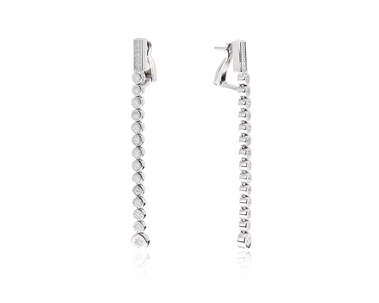 Притягательные золотые серьги с бриллиантами 0.96ct 150223/1