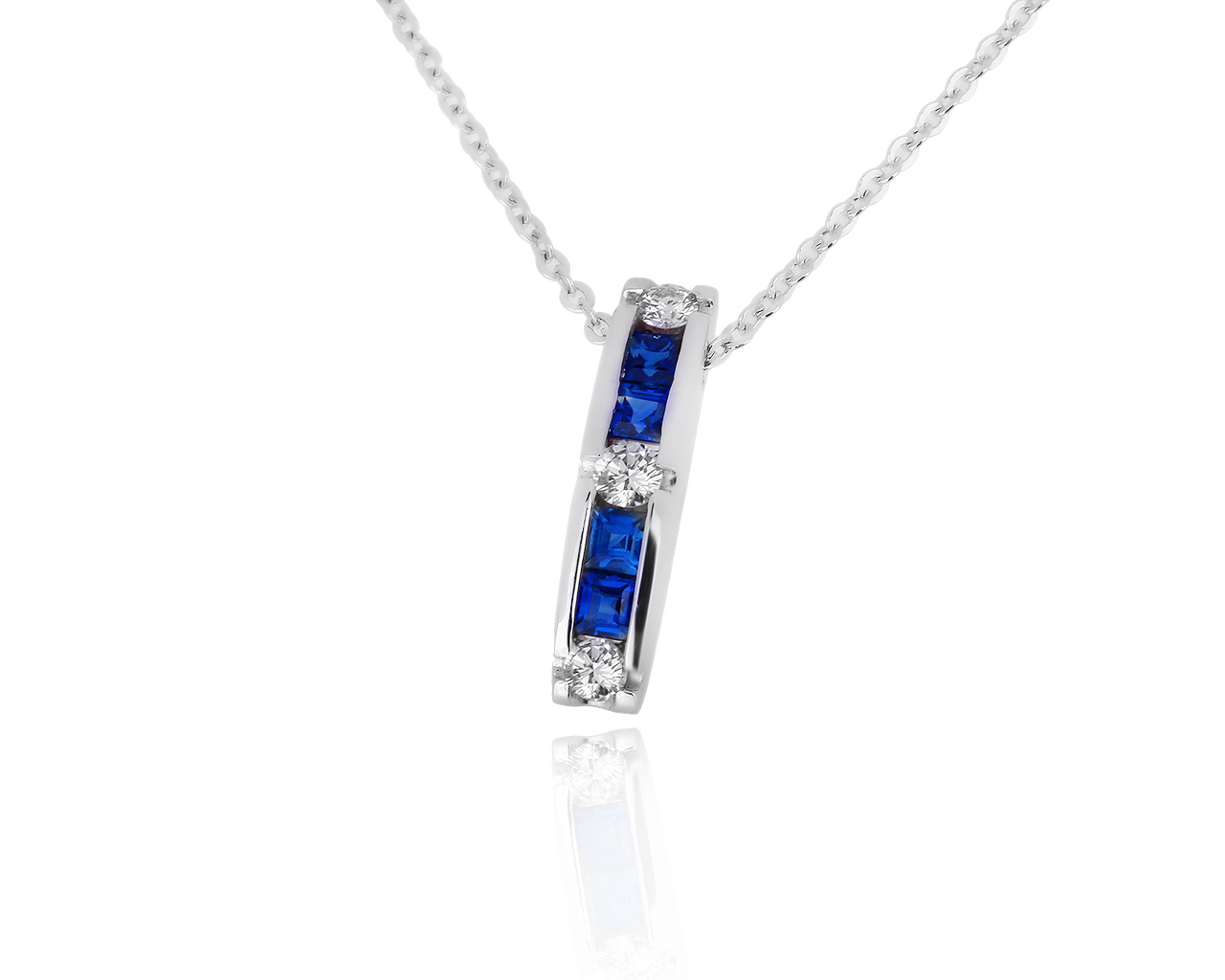 Оригинальный золотой кулон с сапфирами 0.24ct Mauro Conti 151219/6