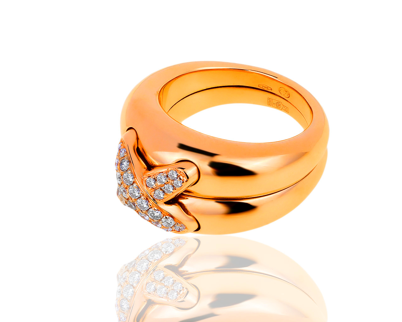 Золотое кольцо с бриллиантами 0.32ct Chaumet Liens