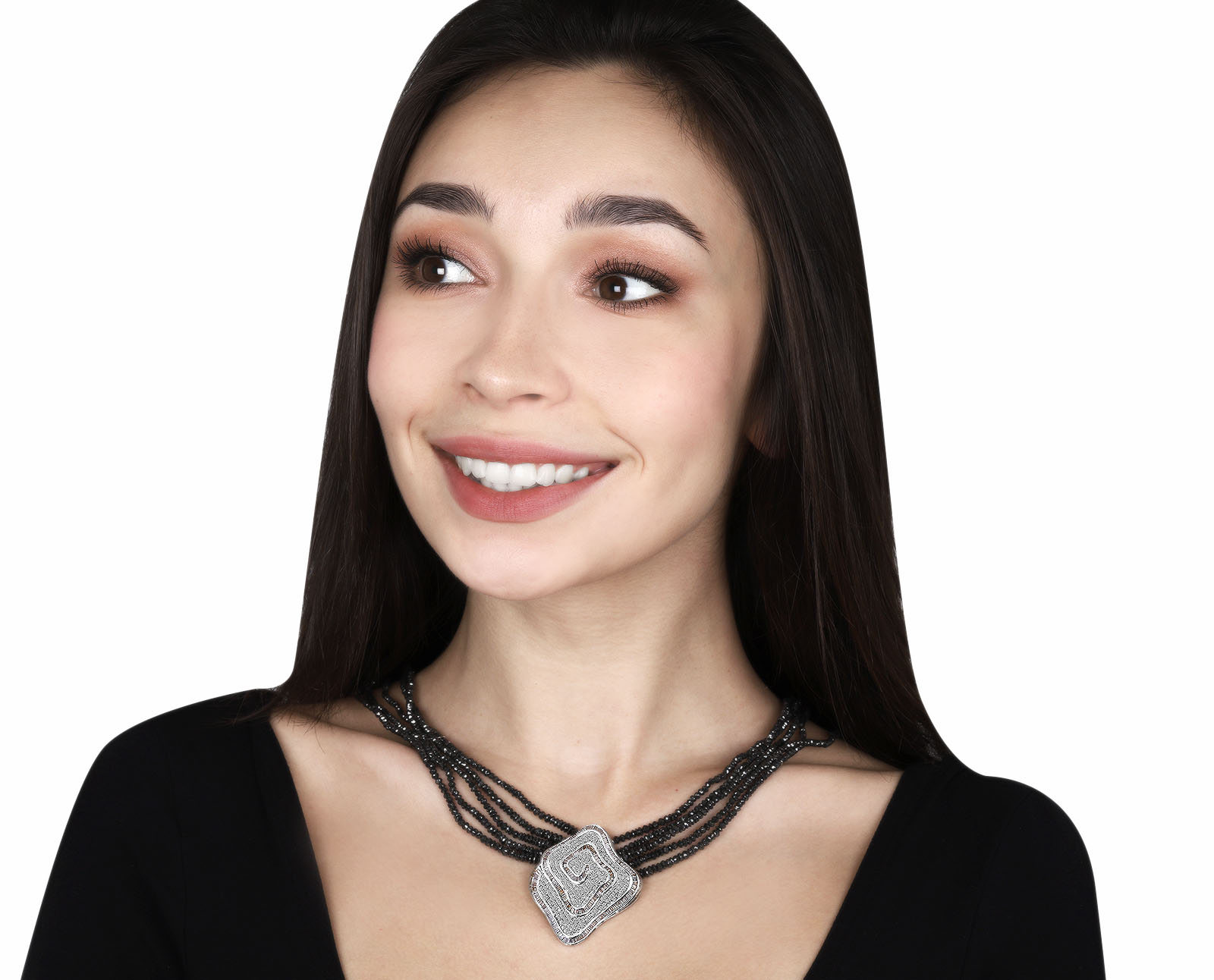 Притягательное золотое колье с бриллиантами 131.03ct