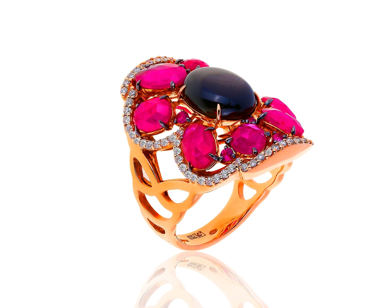 Оригинальное золотое кольцо с бриллиантами 0.68ct Crivelli 090819/22