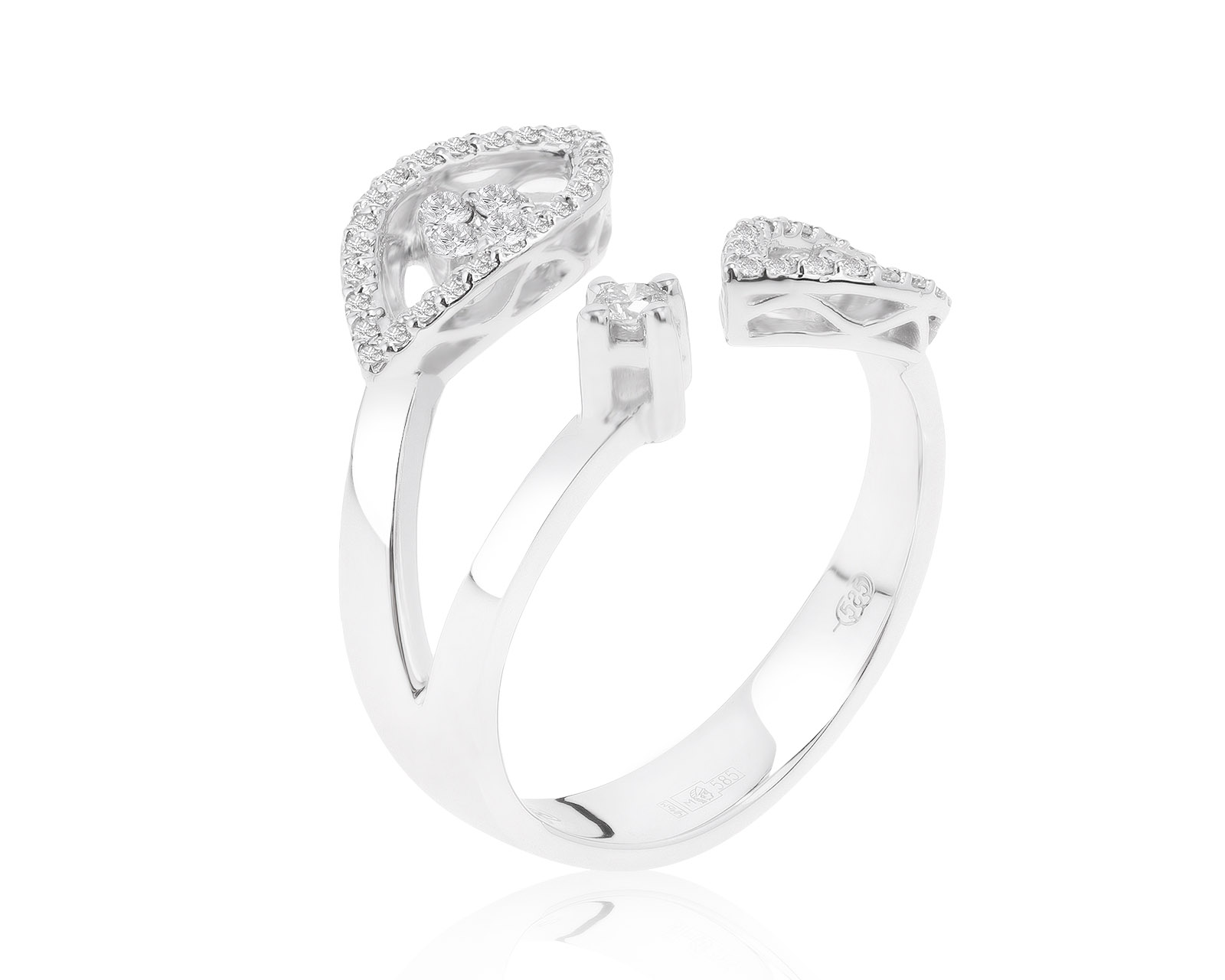 Прекрасное золотое кольцо с бриллиантами 0.37ct 201021/3