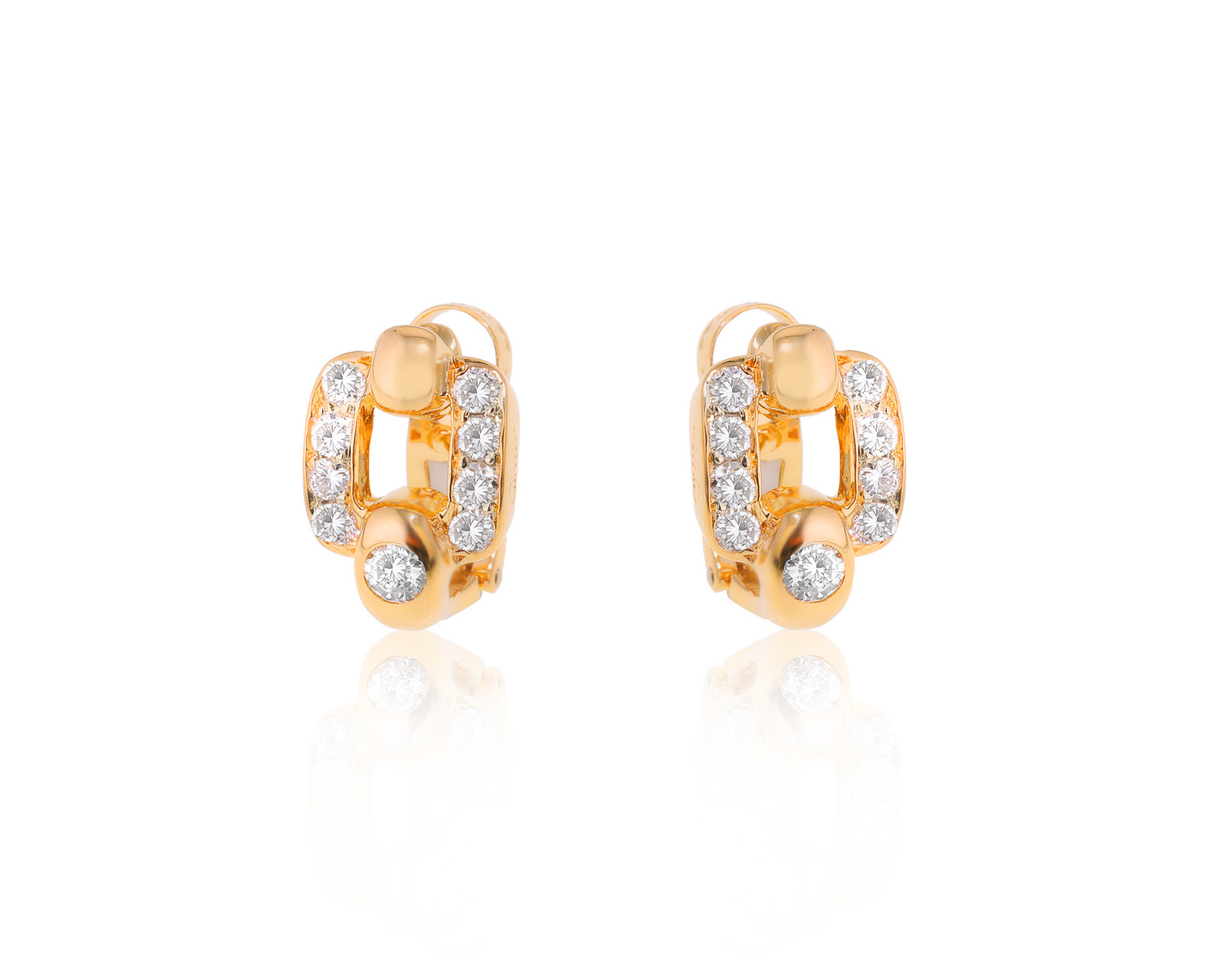 Оригинальные золотые серьги Cartier Nymphea 210624/9