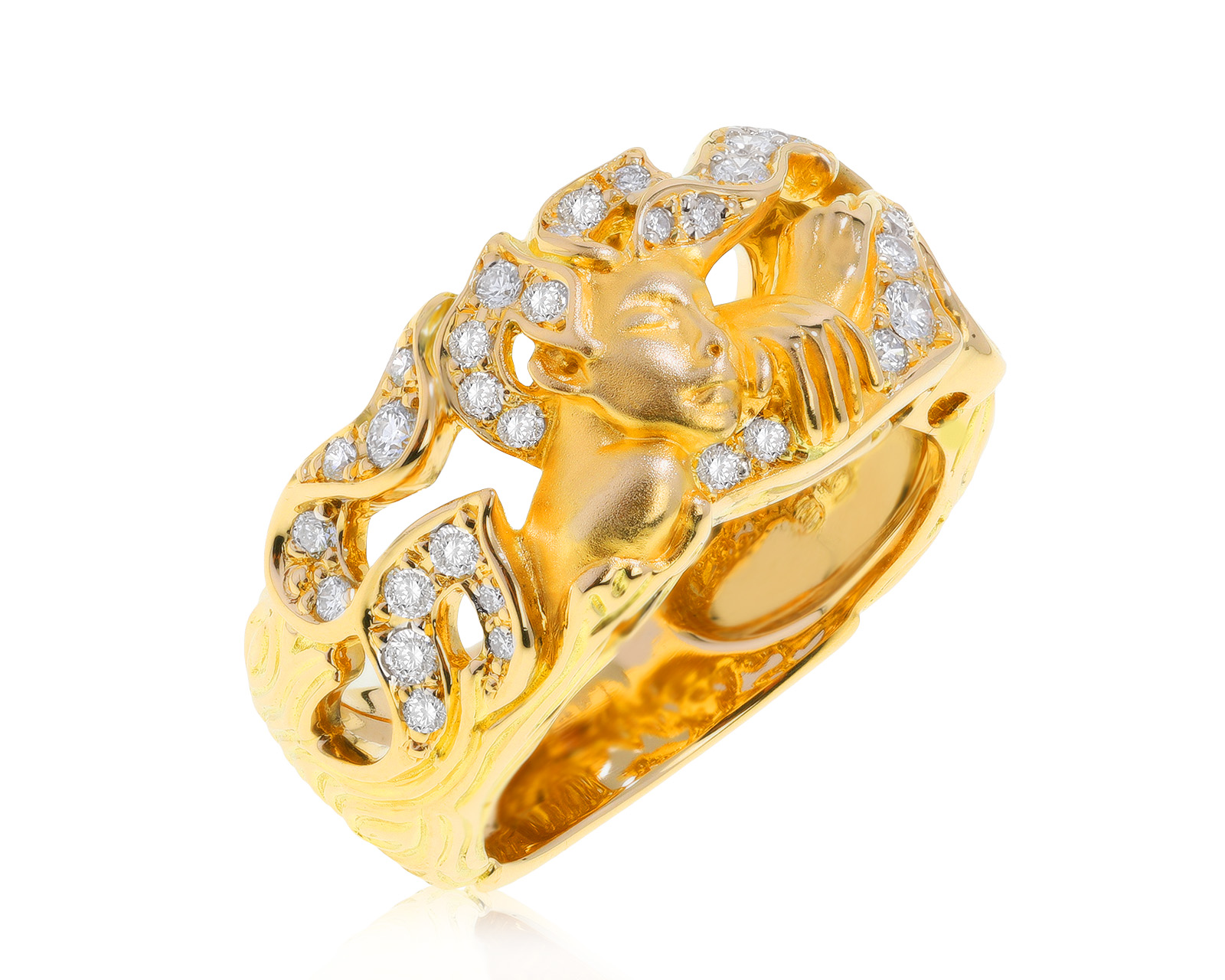 Оригинальное золотое кольцо Magerit New Fire Diosa Espera