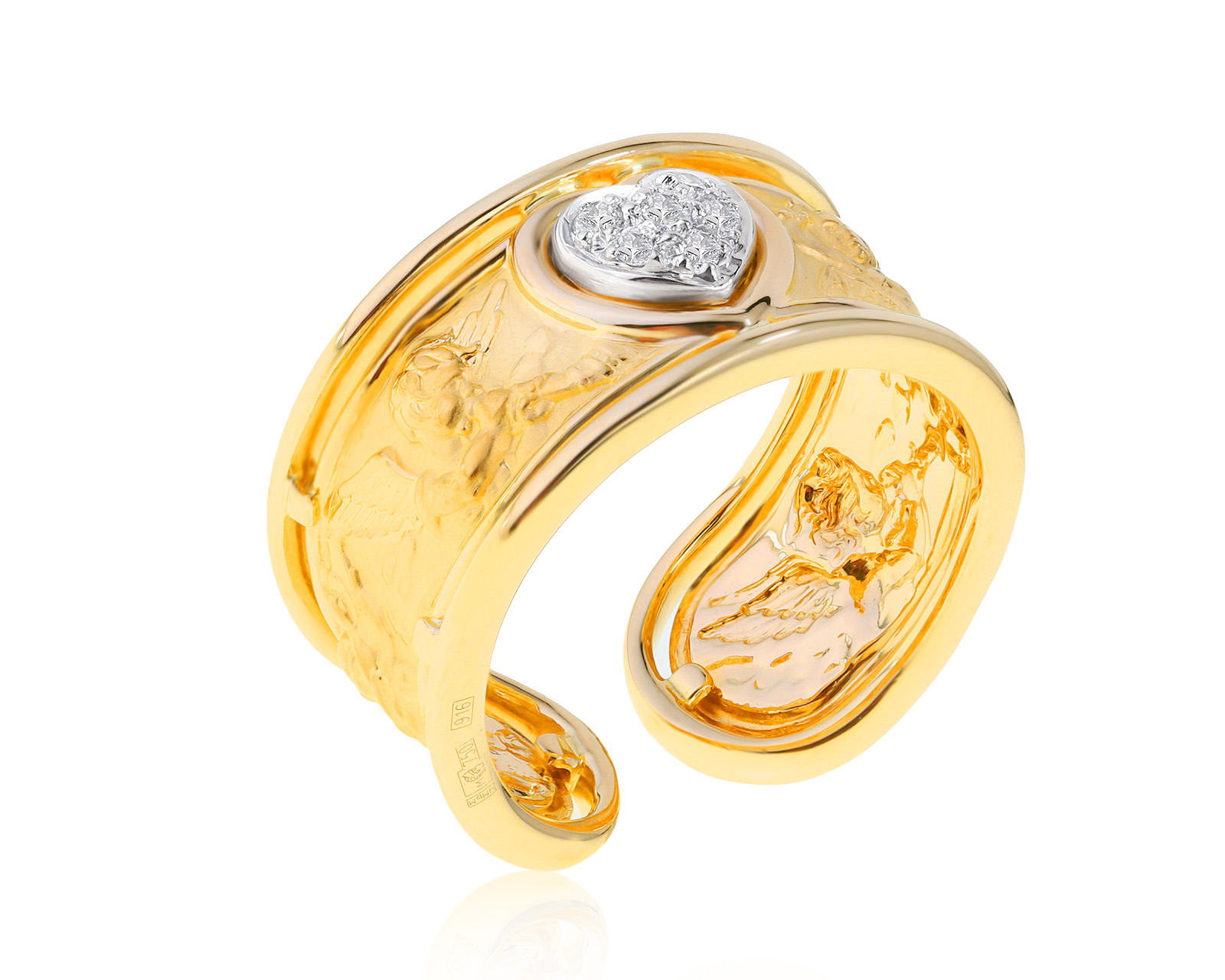 Оригинальное золотое кольцо Carrera y Carrera Angelitos Ronda