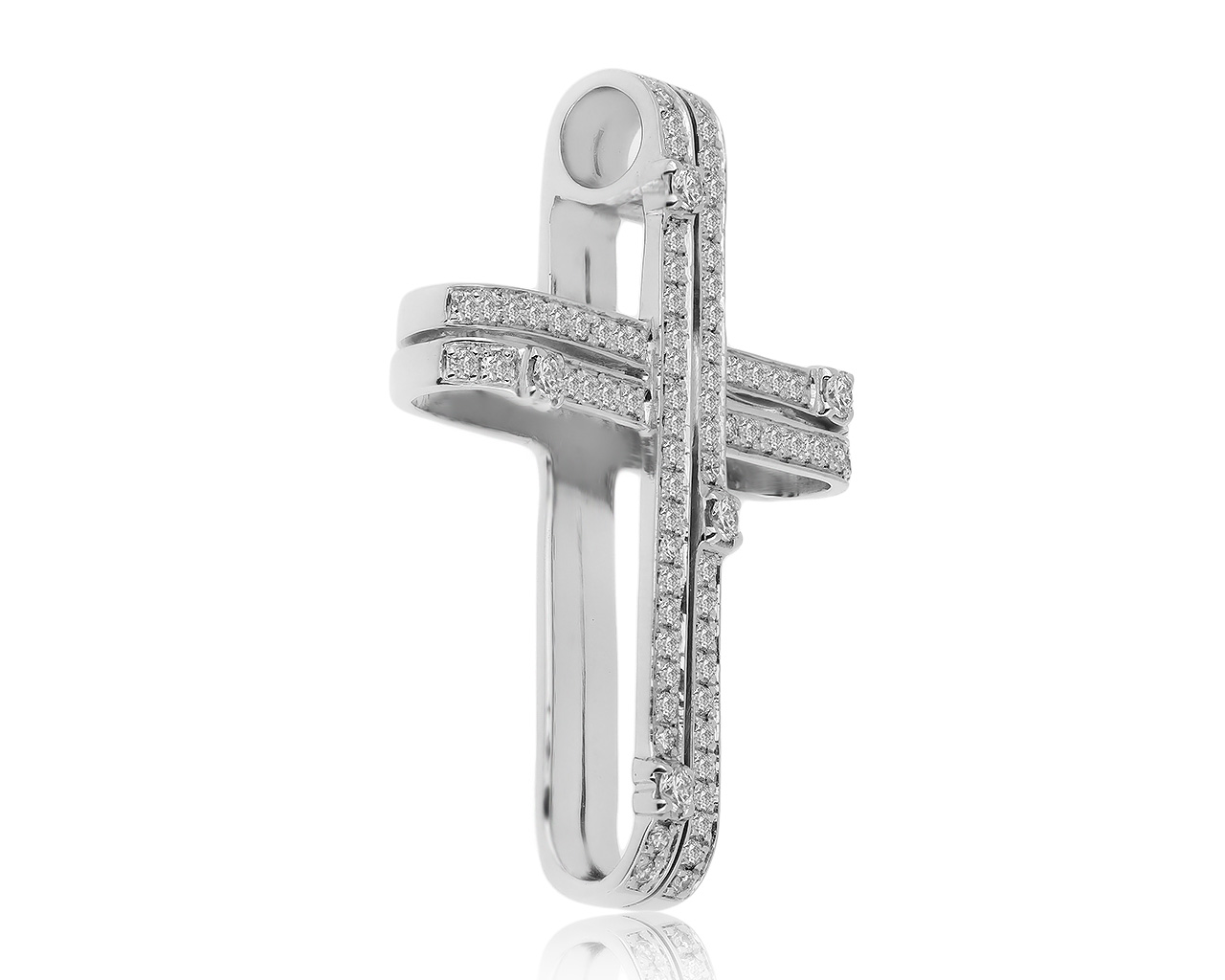Прекрасный золотой кулон с бриллиантами 1.01ct