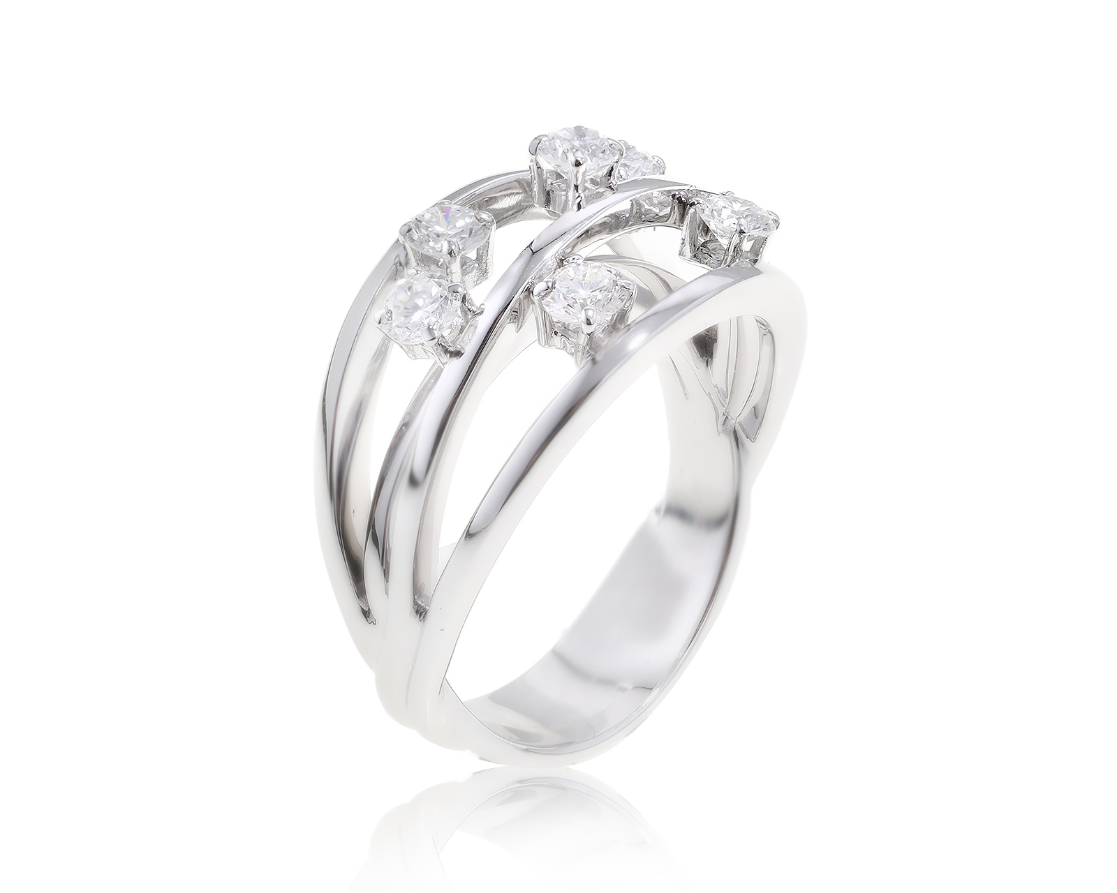 Золотое кольцо с бриллиантами 0.75ct 060424/1