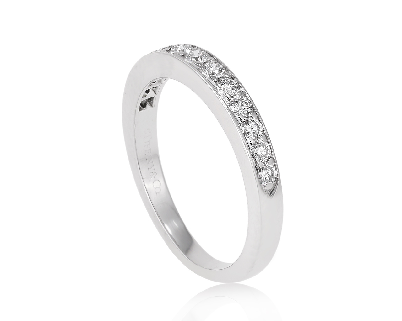 Оригинальное платиновое кольцо с бриллиантами 0.30ct Tiffany&Co 291020/3