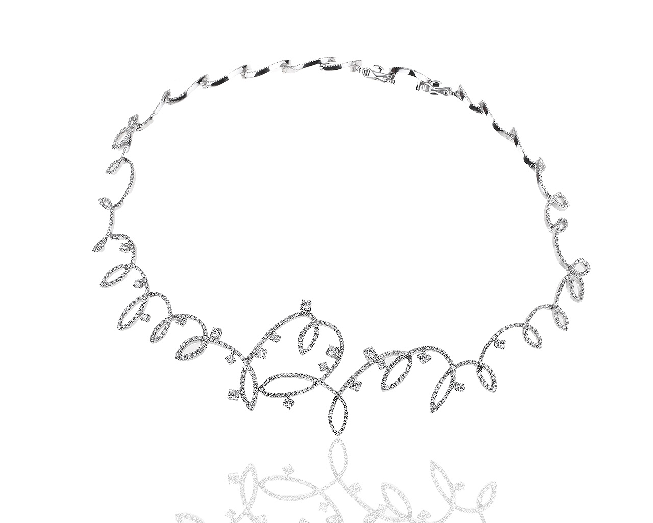 Шикарное золотое колье с бриллиантами 6.80ct 291118/5