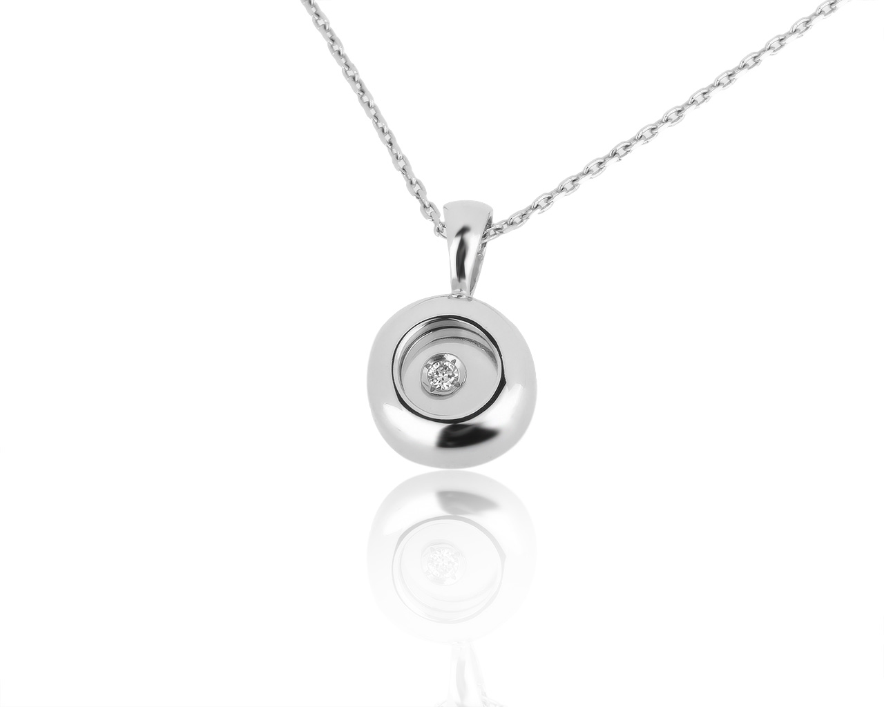 Красивый золотой кулон с бриллиантом 0.02ct 240818/10