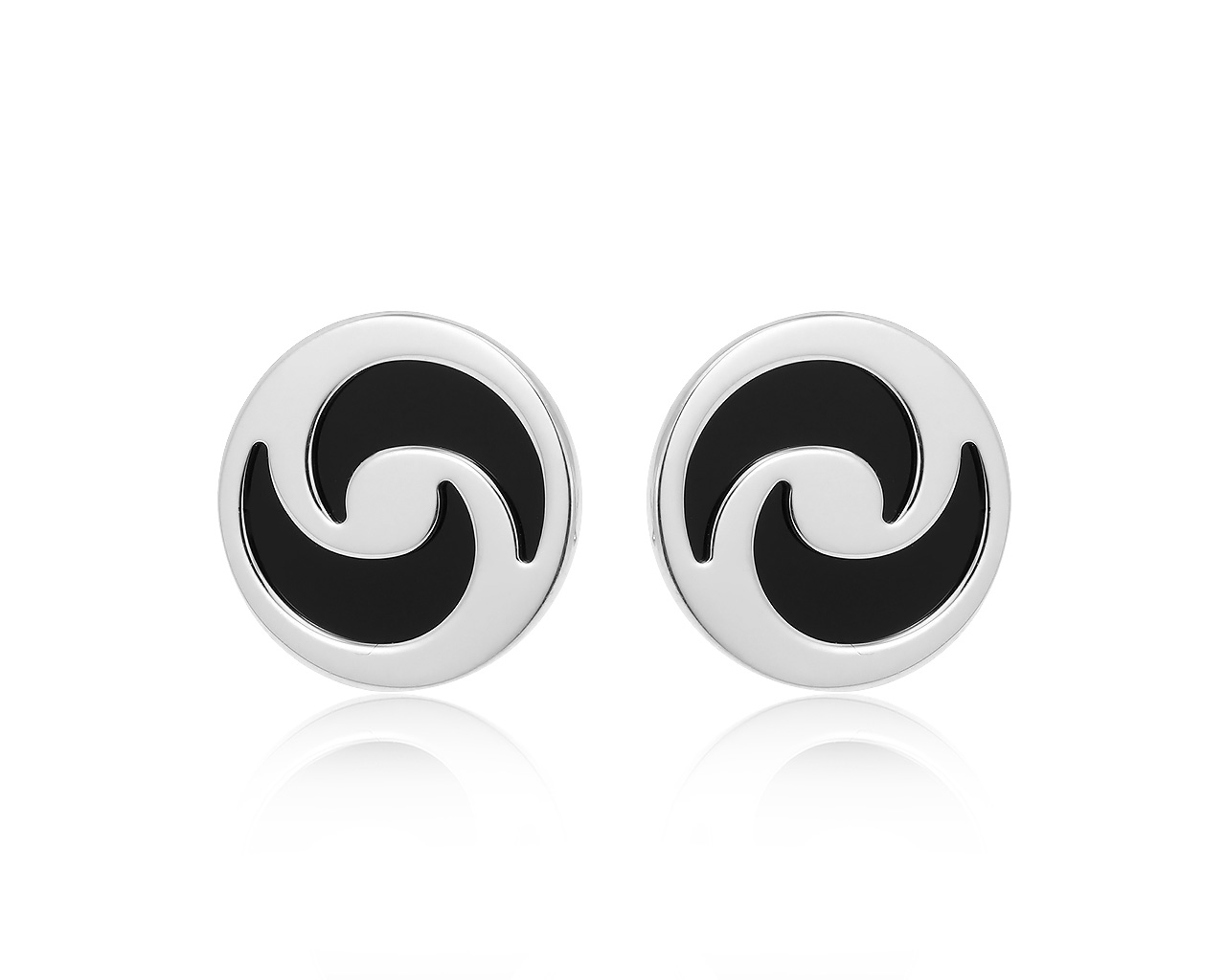 Оригинальные золотые серьги с ониксом Bvlgari 271220/11