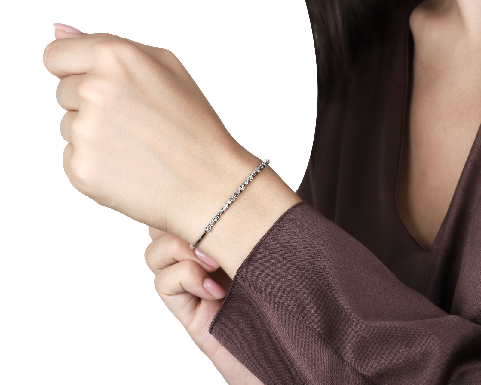 Престижный золотой браслет с бриллиантами 0.27ct