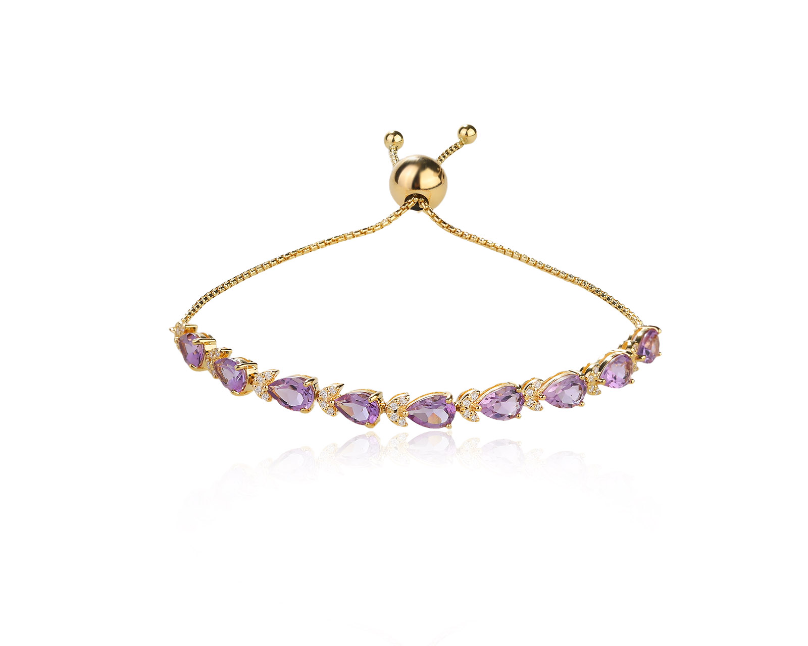 Оригинальный золотой браслет Bernhard H. Mayer Embracelet Pink Amethyst 280426/1